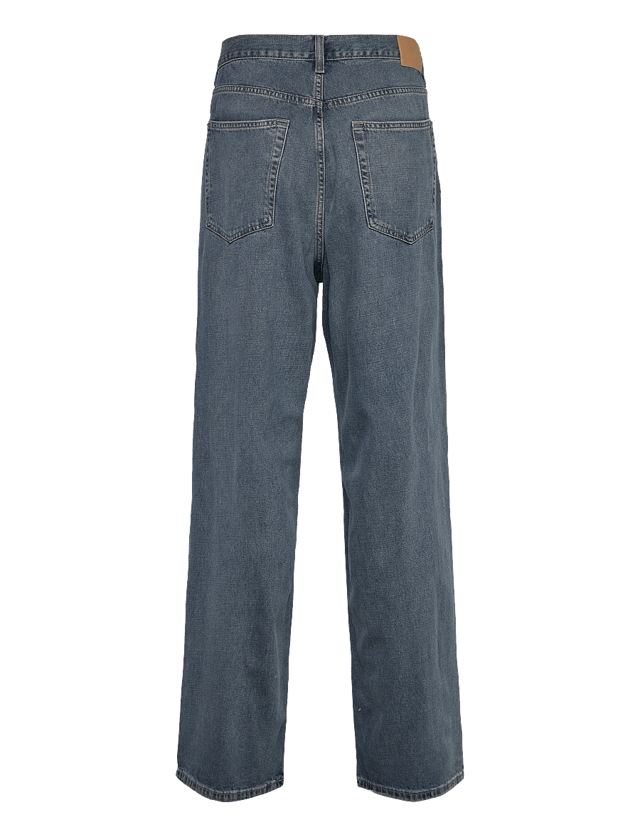 Weekday - Astro Mid Rise Loose Baggy Leg Unisex Jeans - alt laienevad teksad - blue one - 1