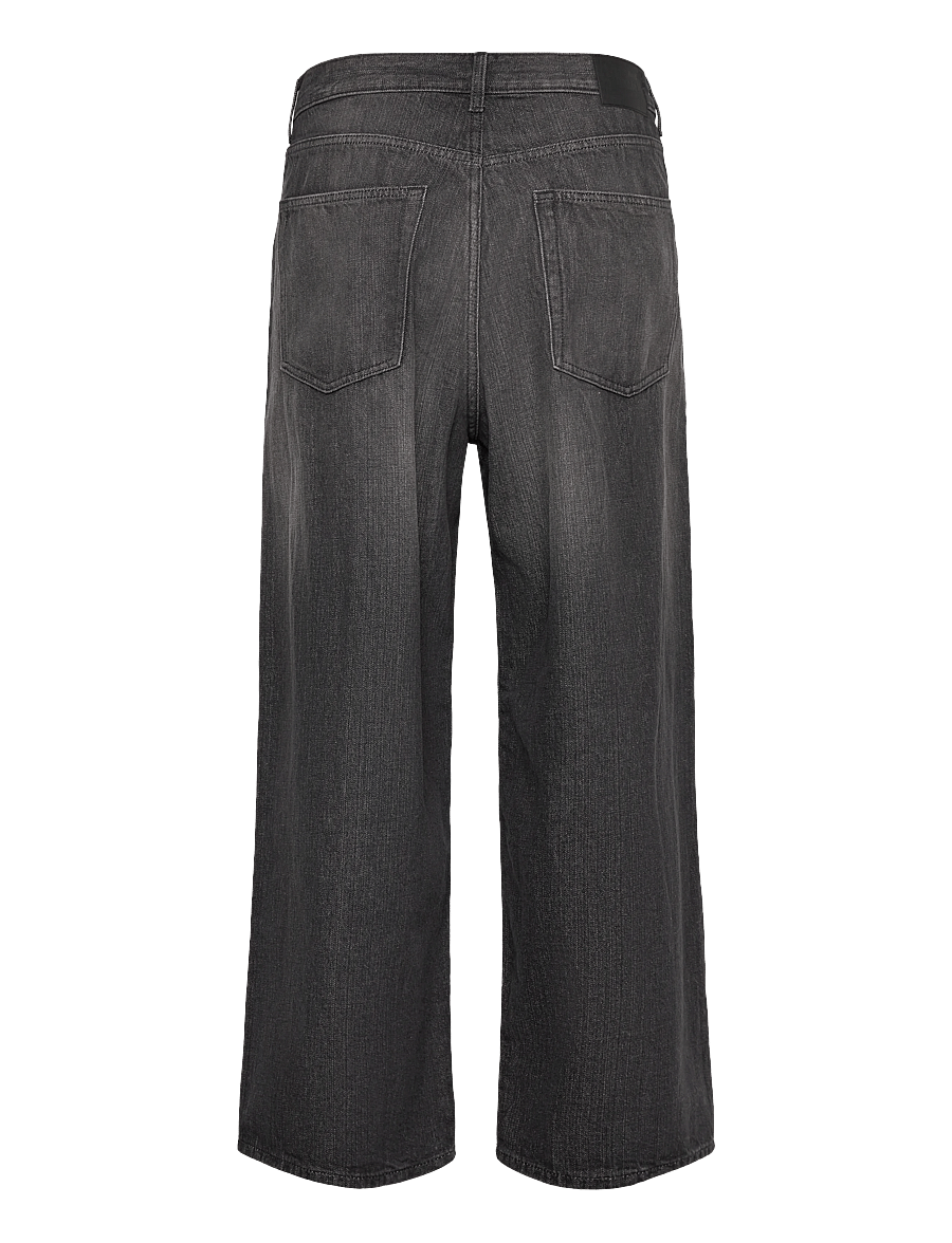 Weekday - Astro Mid Rise Loose Baggy Leg Unisex Jeans - loose jeans - chelsea black - 1