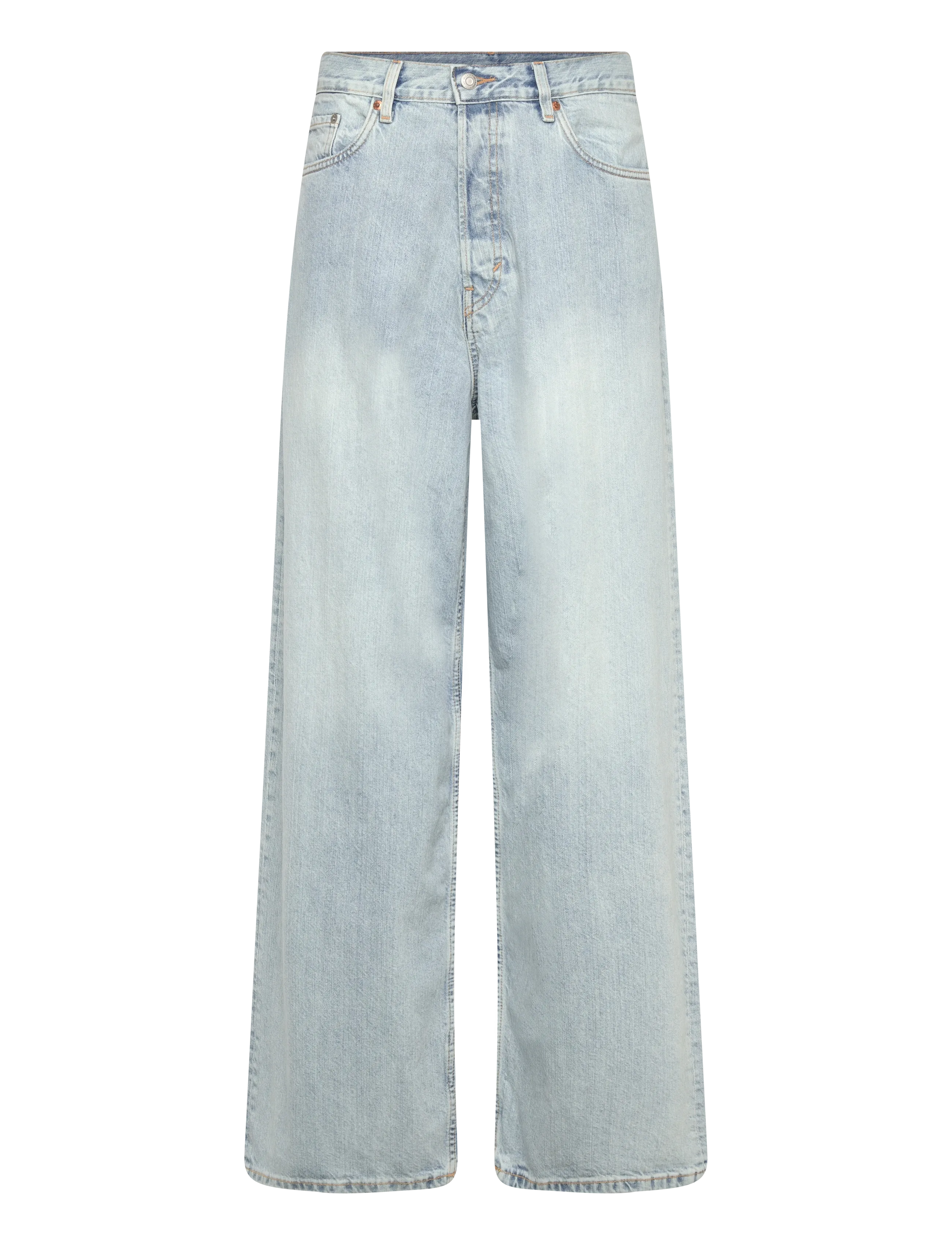 Weekday Astro Mid Rise Loose Baggy Unisex Jeans, Mænd, Mellemhøj Talje Løse Baggy Jeans, Blå, Str: 33 x 32