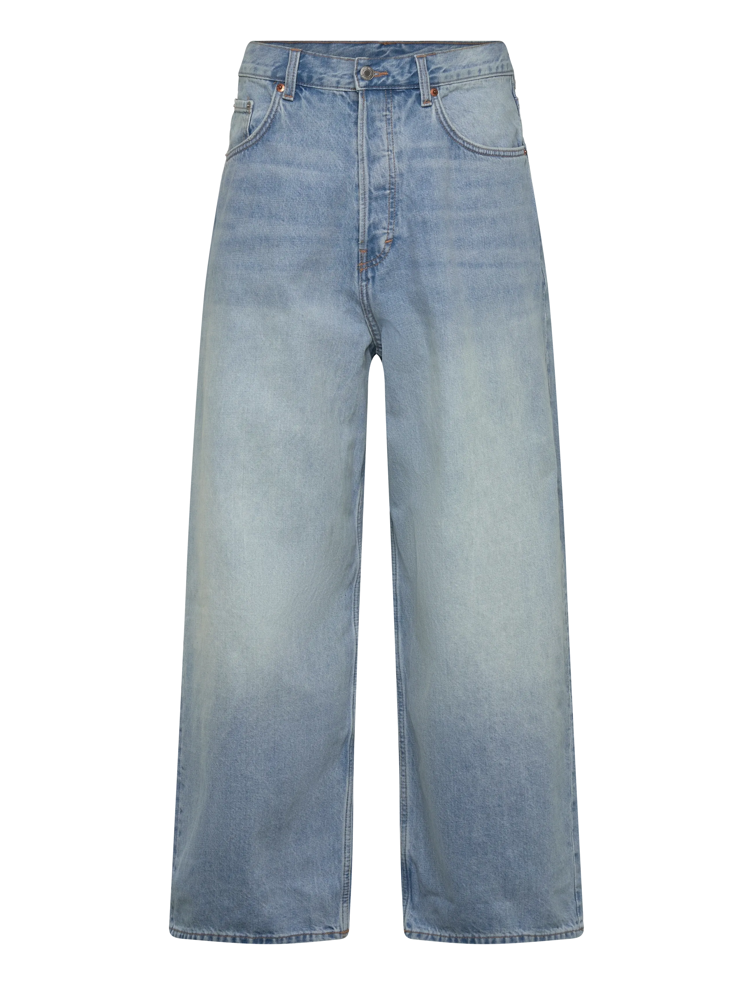 Weekday Astro Mid Rise Loose Baggy Unisex Jeans, 36 x 32, Blau - Relaxed, Männerswear