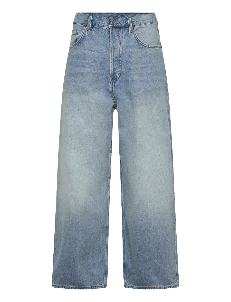 Weekday - Astro Mid Rise Loose Baggy Leg Unisex Jeans - weite jeans - kimberley blue - 0
