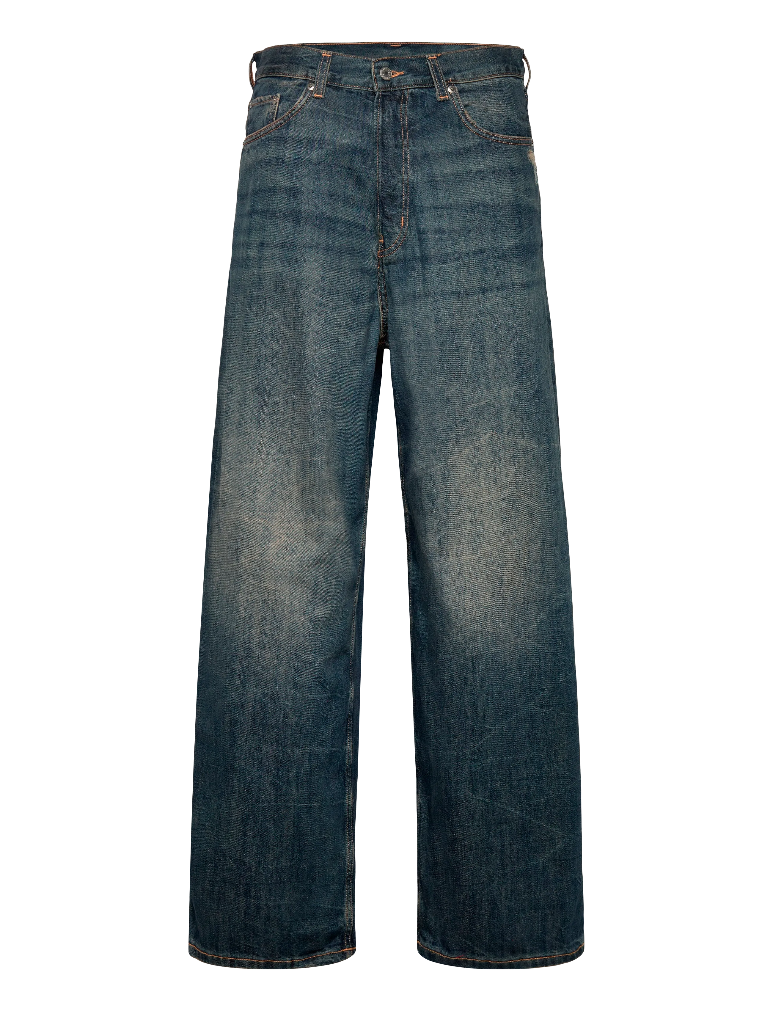 Weekday Astro Mid Rise Loose Baggy Unisex Jeans - Jeans - MARINA BLUE / blue