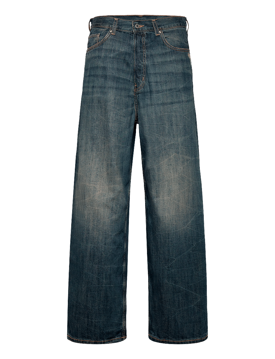 Weekday - Astro Mid Rise Loose Baggy Unisex Jeans - loose jeans - marina blue - 0