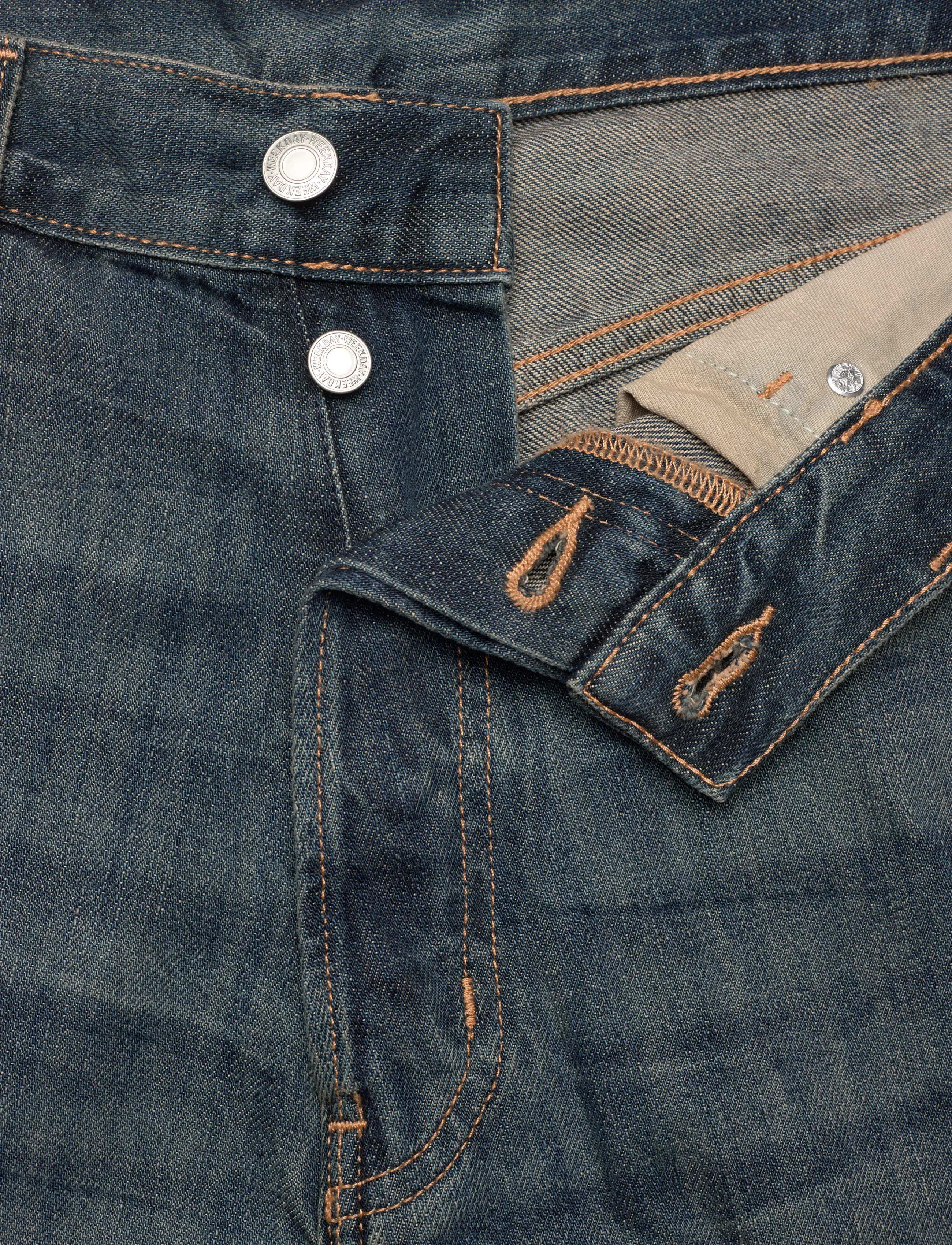 Weekday - Astro Mid Rise Loose Baggy Unisex Jeans - loose jeans - marina blue - 3