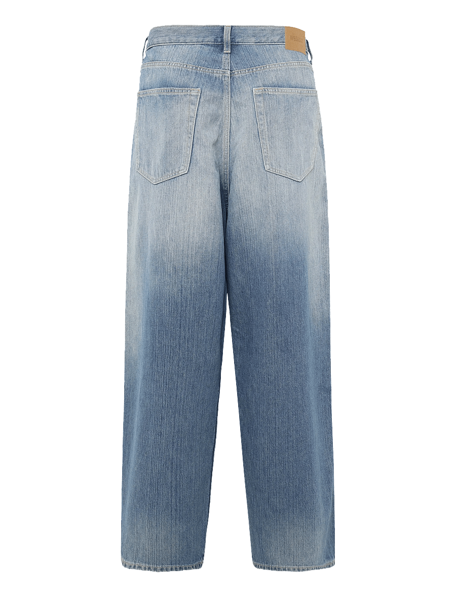 Weekday - Astro Mid Rise Loose Baggy Leg Unisex Jeans - alt laienevad teksad - saddle blue - 2