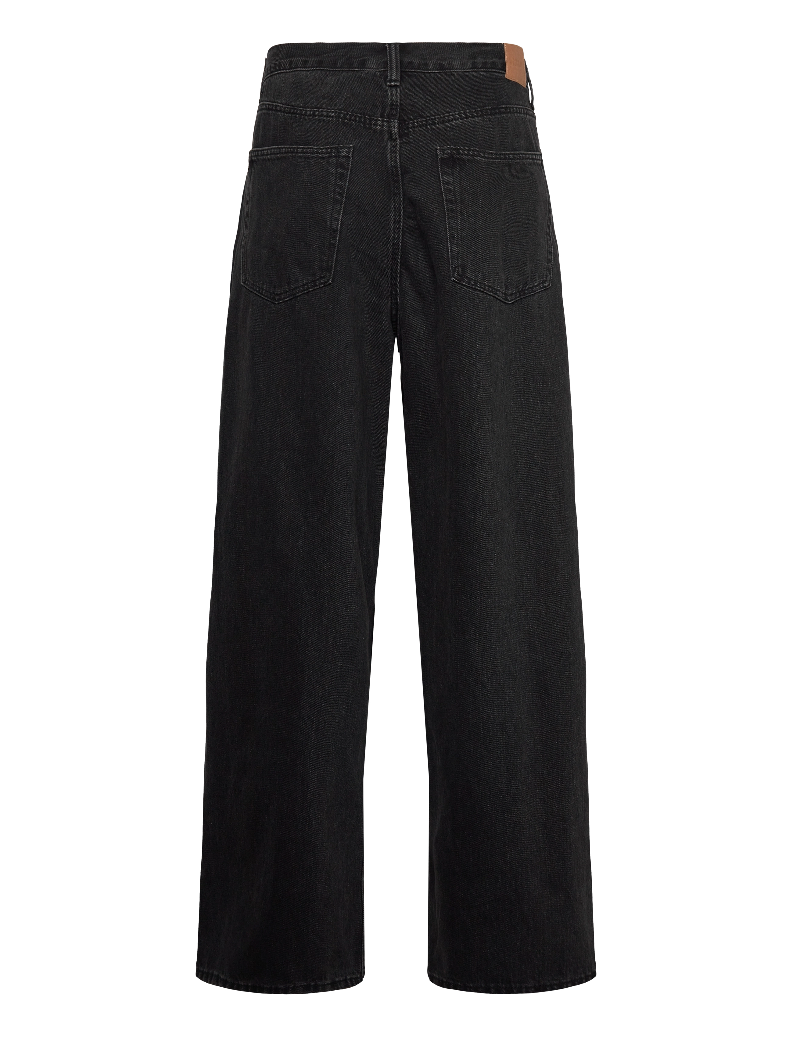 Weekday - Astro Mid Rise Loose Baggy Unisex Jeans - platėjantys apačioje - tuned black - 3