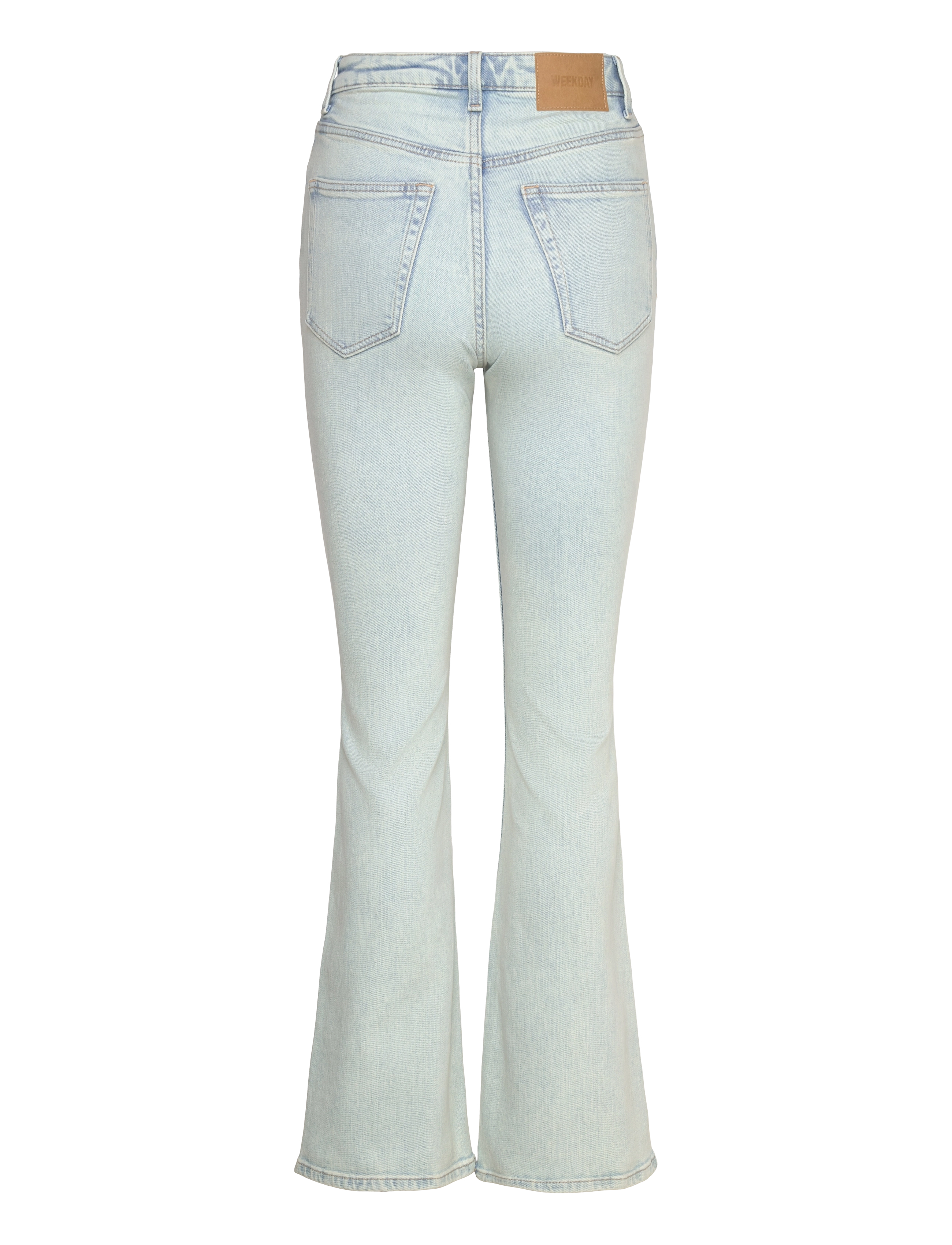 Weekday - Glow Curve High Flared Jeans - schlaghosen - snow blue - 1