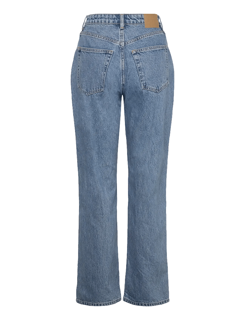 Weekday - Resolute Curve High Waisted Regular Straight Jeans - suorat farkut - 90s blue - 1