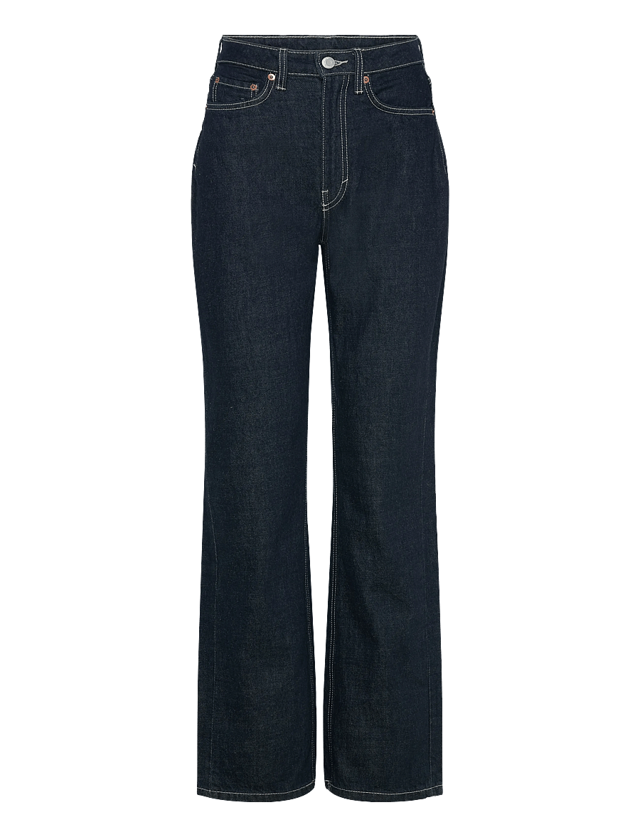 Weekday - Resolute Curve High Waisted Regular Straight Jeans - sirge säärega teksad - blue rinse - 0