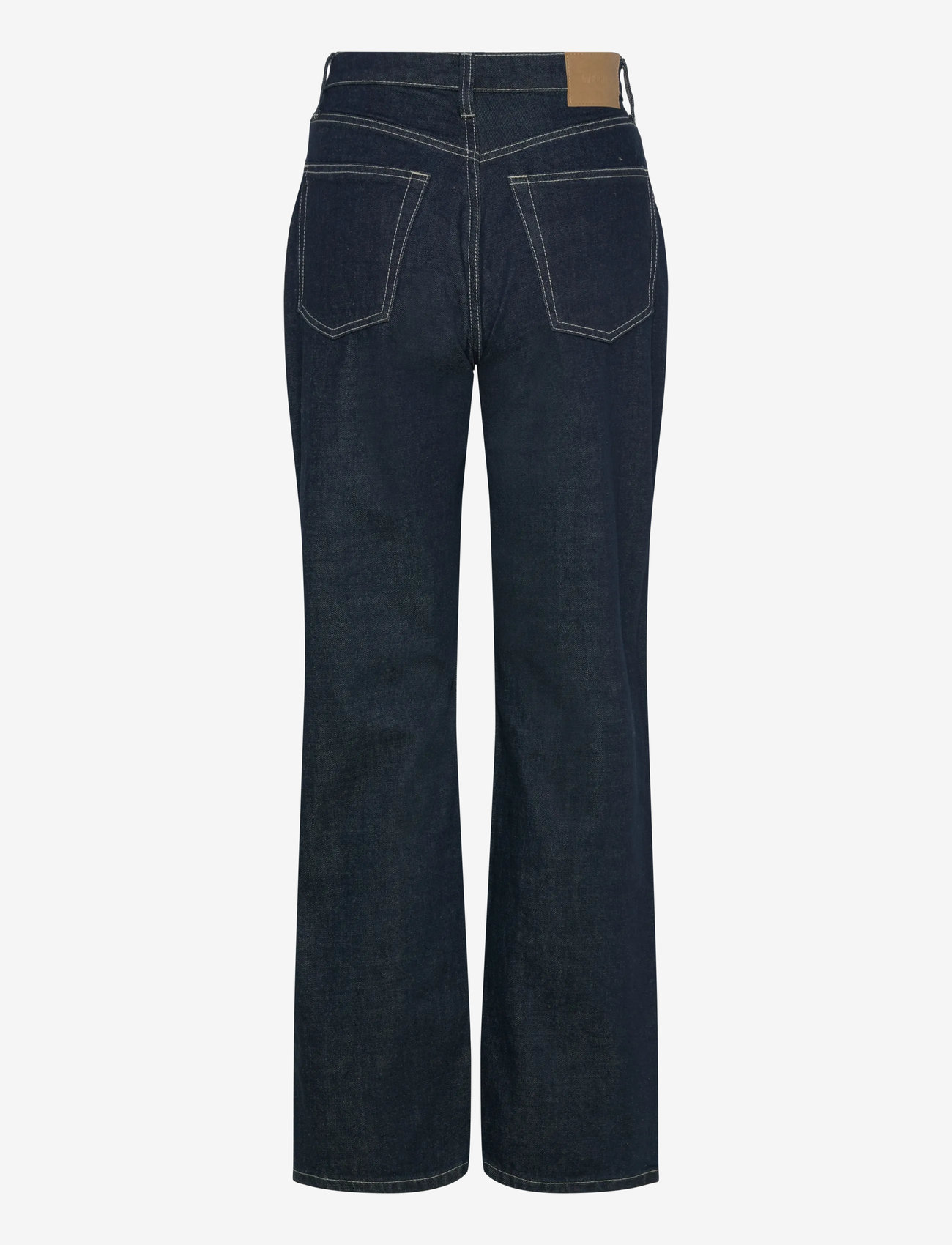 Weekday - Resolute Curve High Waisted Regular Straight Jeans - raka jeans - blue rinse - 1