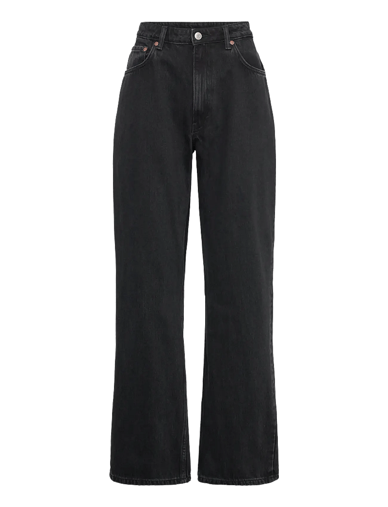 Weekday - Resolute Curve High Waisted Regular Straight Jeans - suorat farkut - tuned black - 0