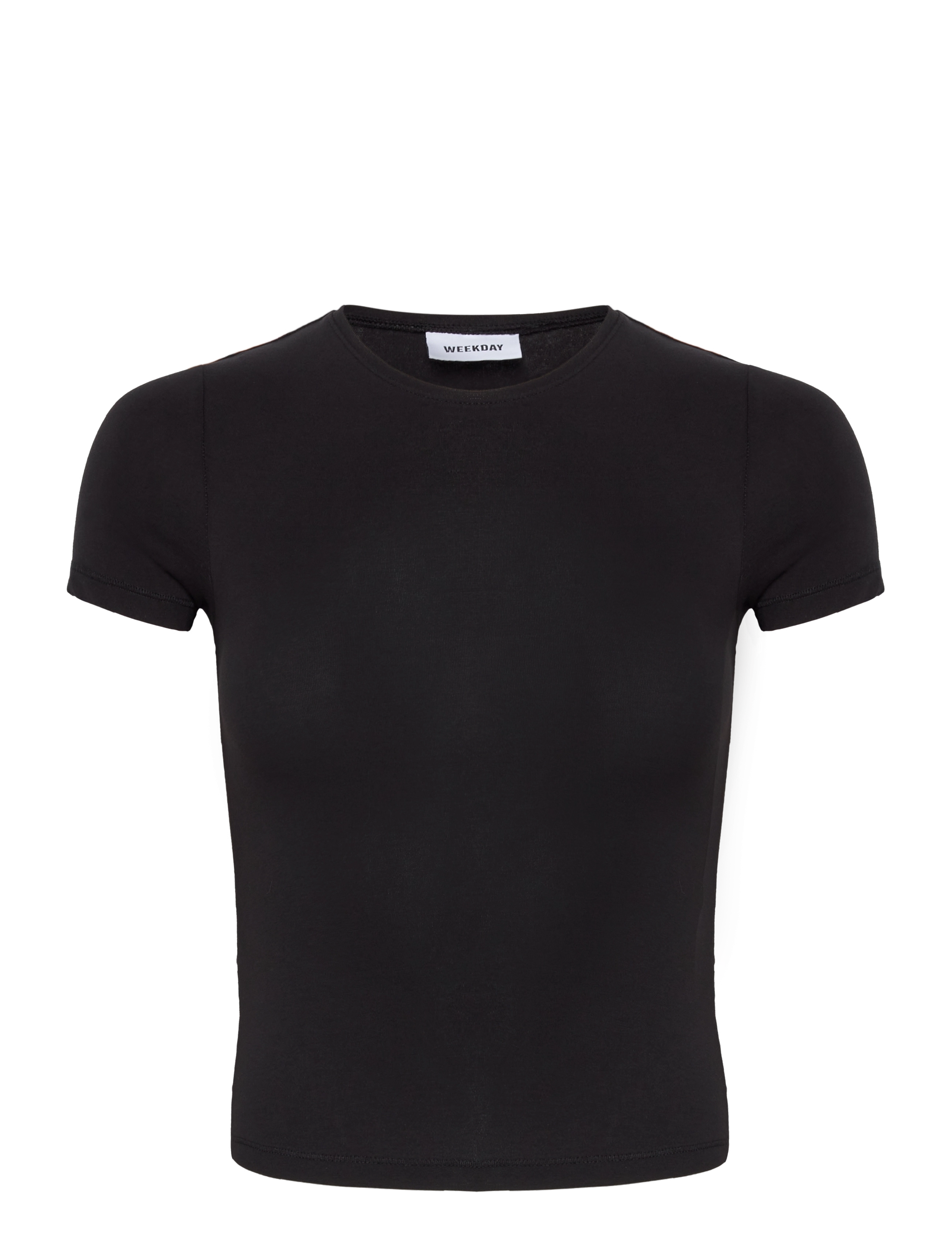 Weekday Slim Fitted T-Shirt, Kvinder, Slim Fit T-shirt, Sort, Str: M
