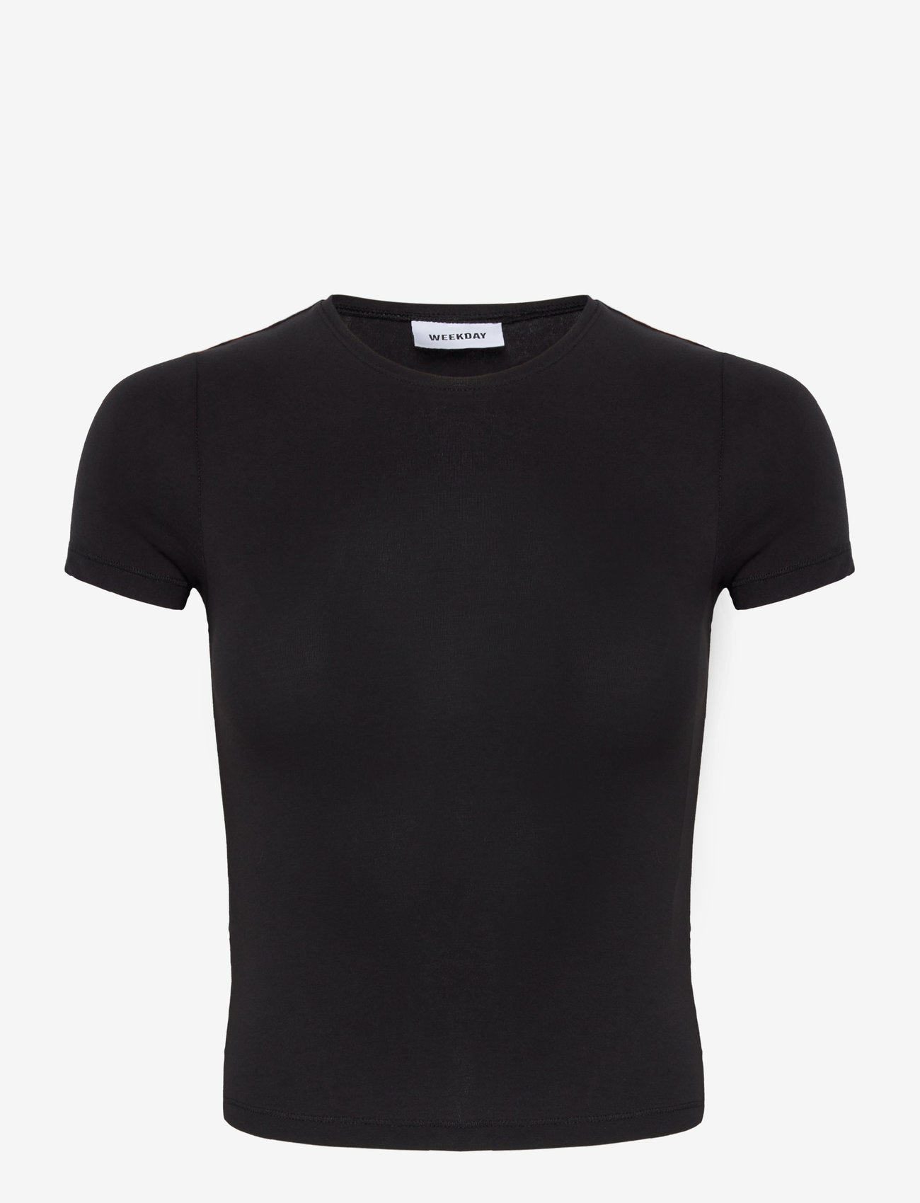 Weekday - Slim Fitted T-shirt - t-särgid - black - 0