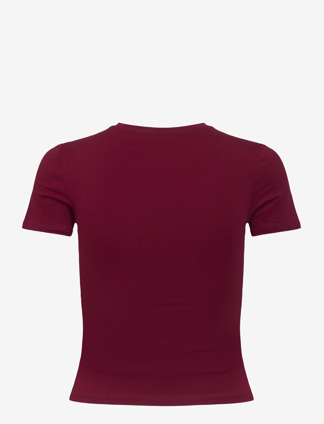 Weekday - Slim Fitted T-shirt - t-shirts - cherry red - 1