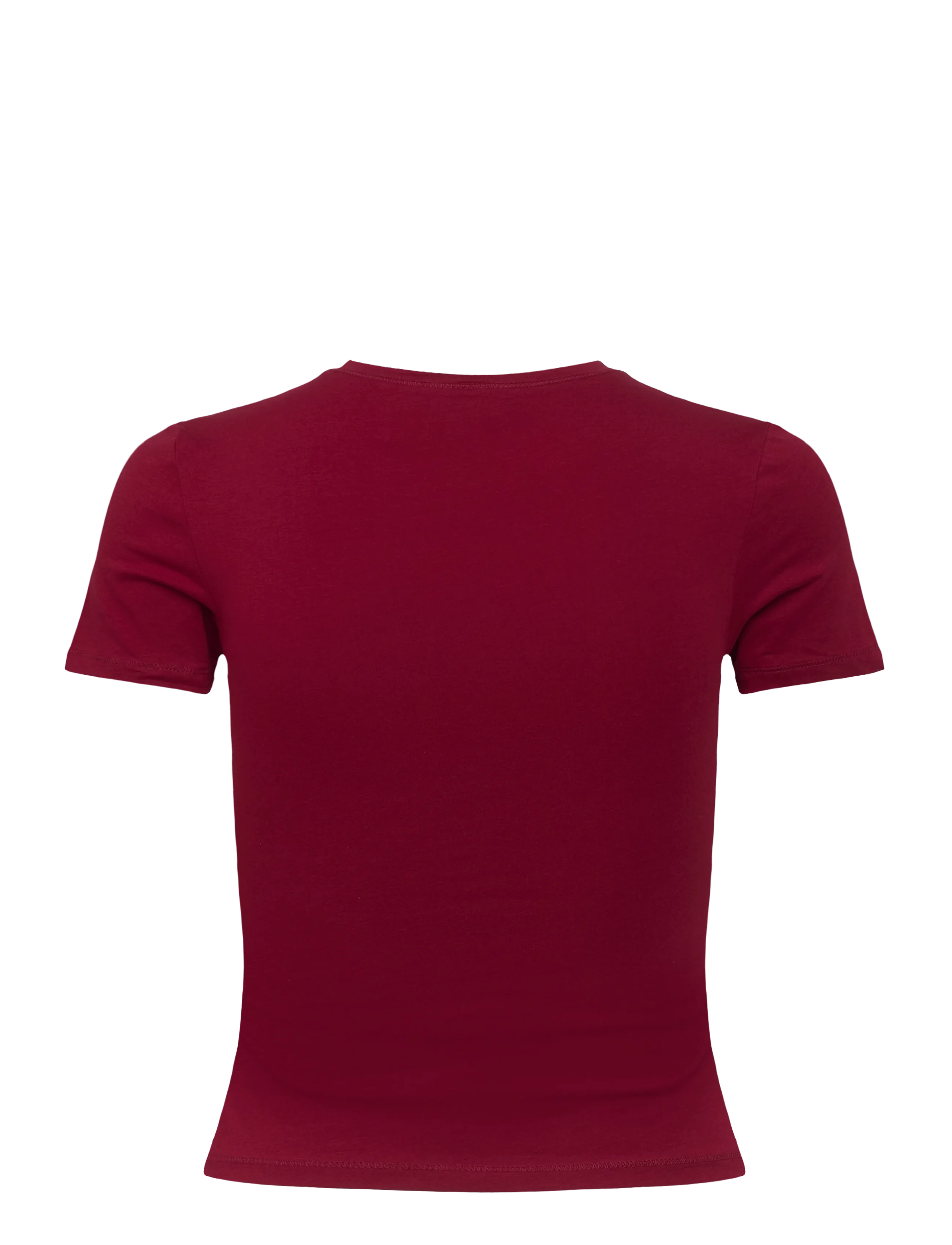 Weekday - Slim Fitted T-shirt - t-shirts - cherry red - 1
