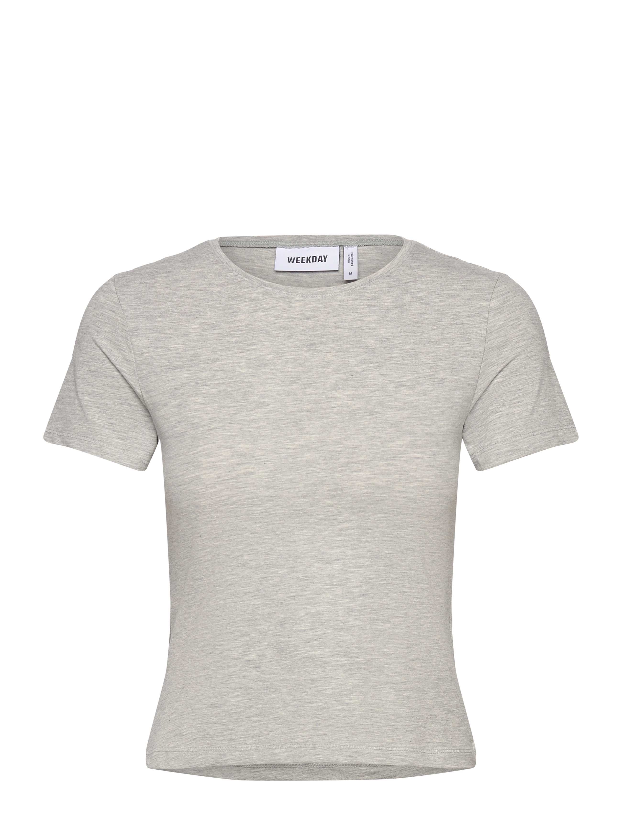 Weekday Slim Fitted T-shirt - Uus - GREY MELANGE DUSTY L / grey