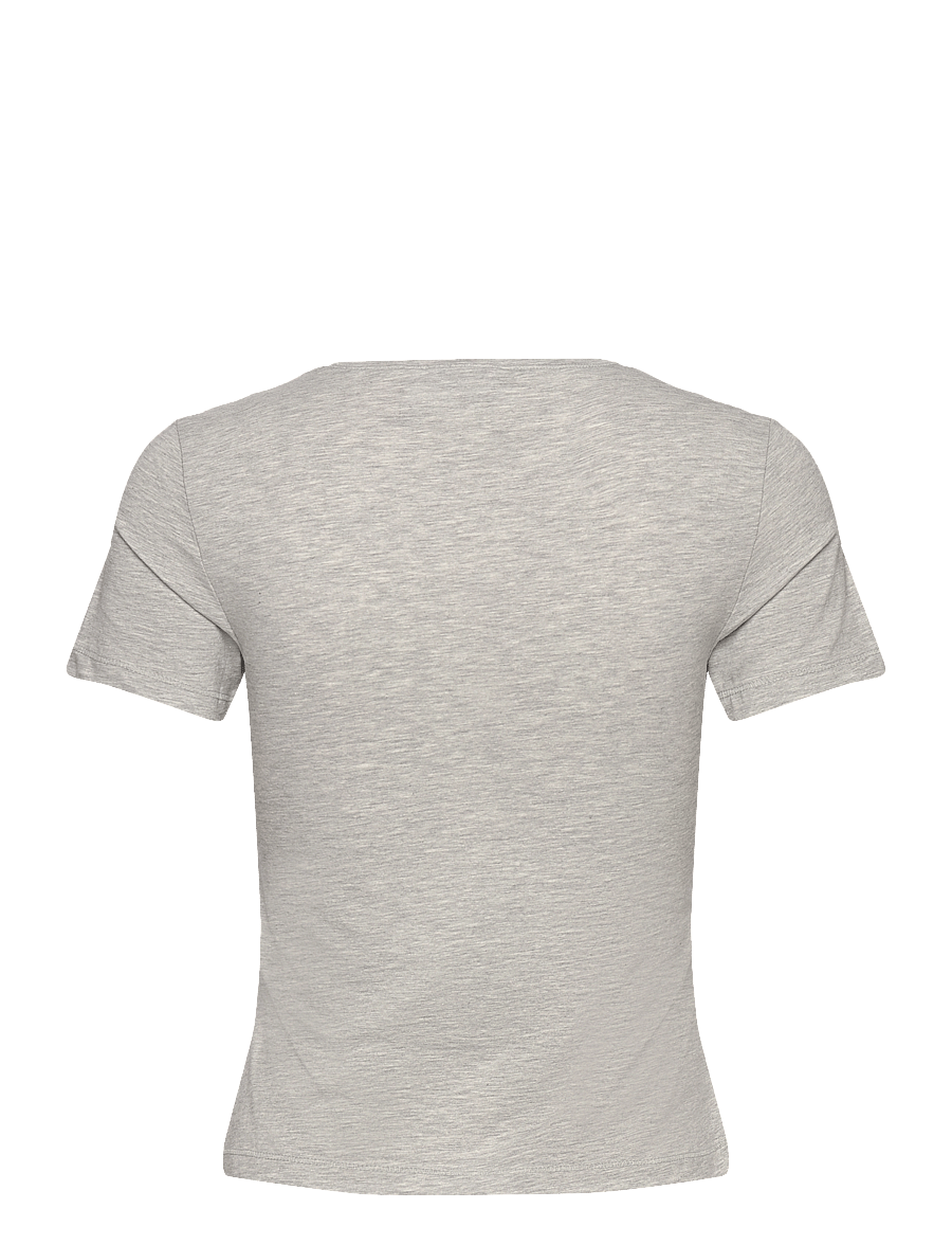 Weekday - Slim Fitted T-shirt - t-shirts - grey melange dusty l - 1