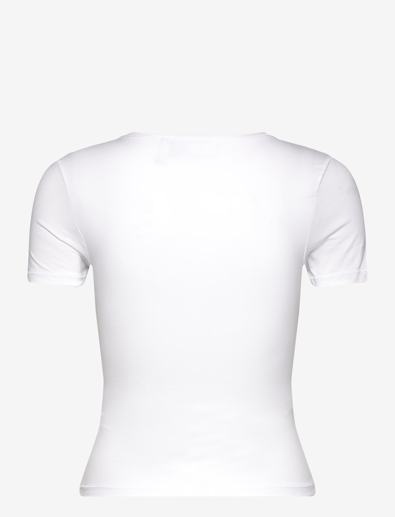 Weekday - Slim Fitted T-shirt - stuttermarbolir - white - 1
