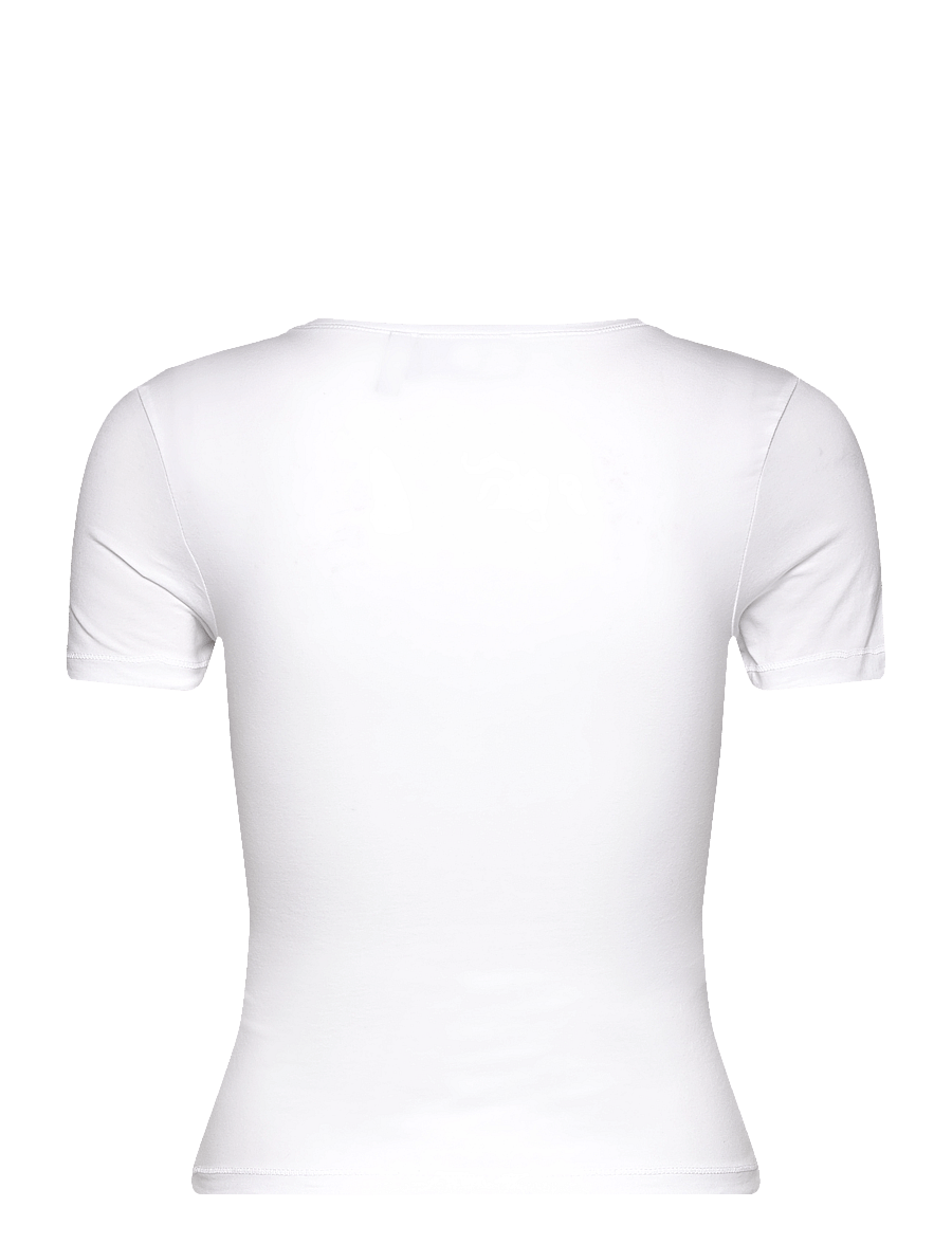 Weekday - Slim Fitted T-shirt - t-shirts - white - 1