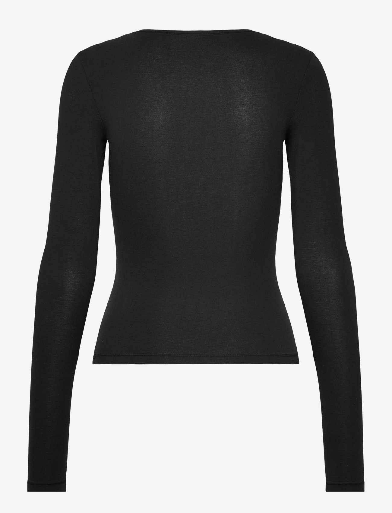 Weekday - Slim Fitted Long Sleeve - long-sleeved tops - black - 1