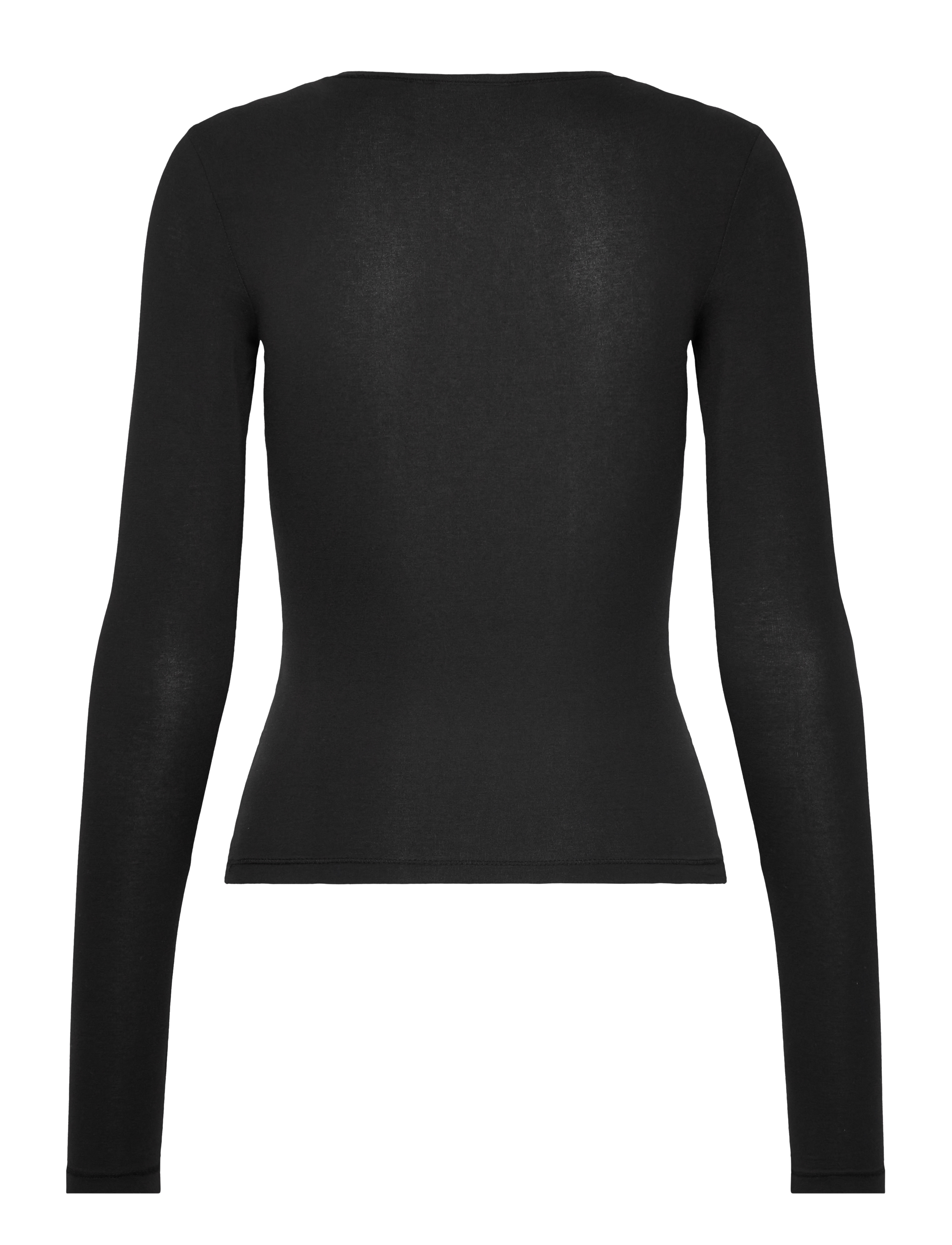 Weekday - Slim Fitted Long Sleeve - långärmade toppar - black - 1