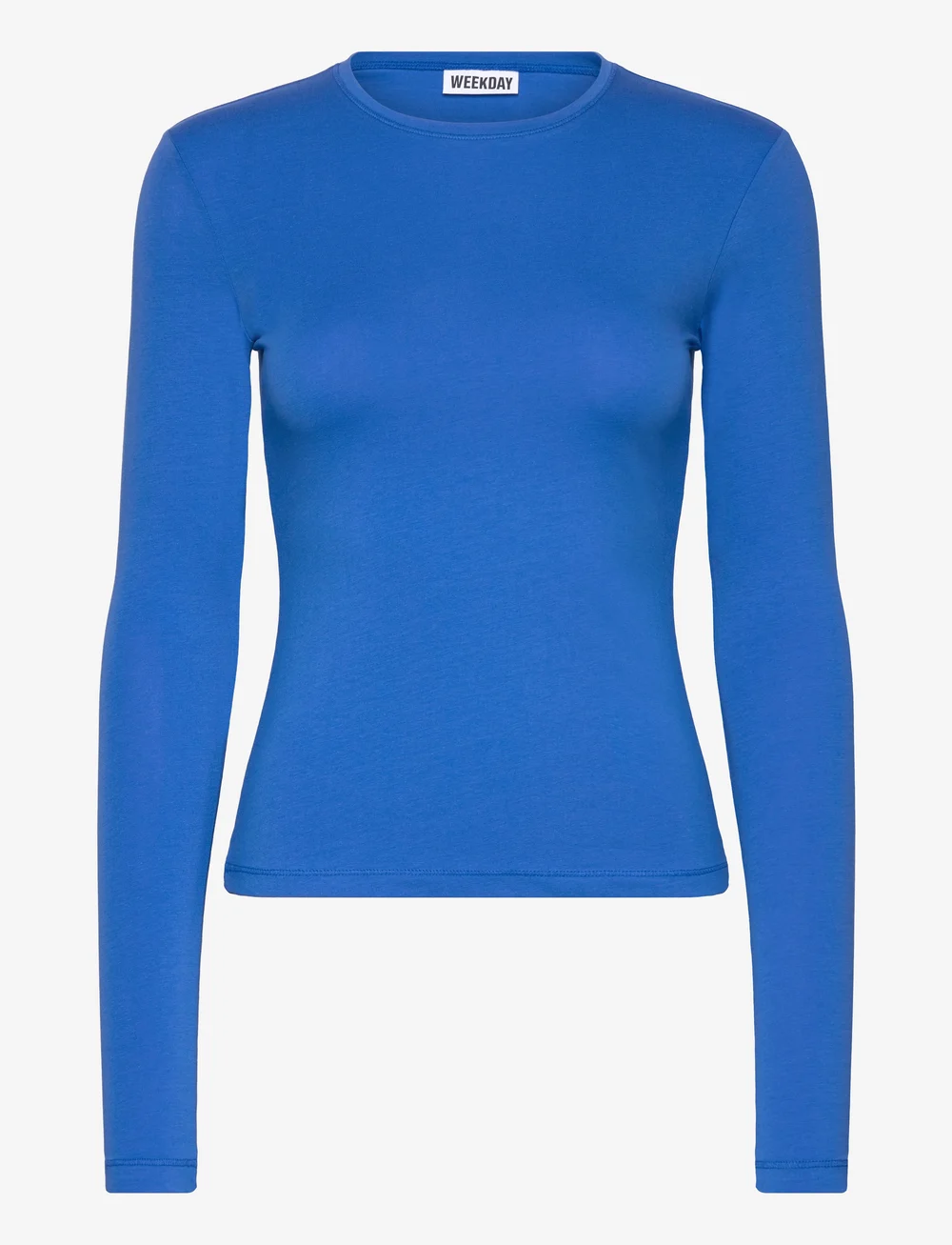 Weekday - Slim Fitted Long Sleeve - långärmade toppar - bright blue - 0