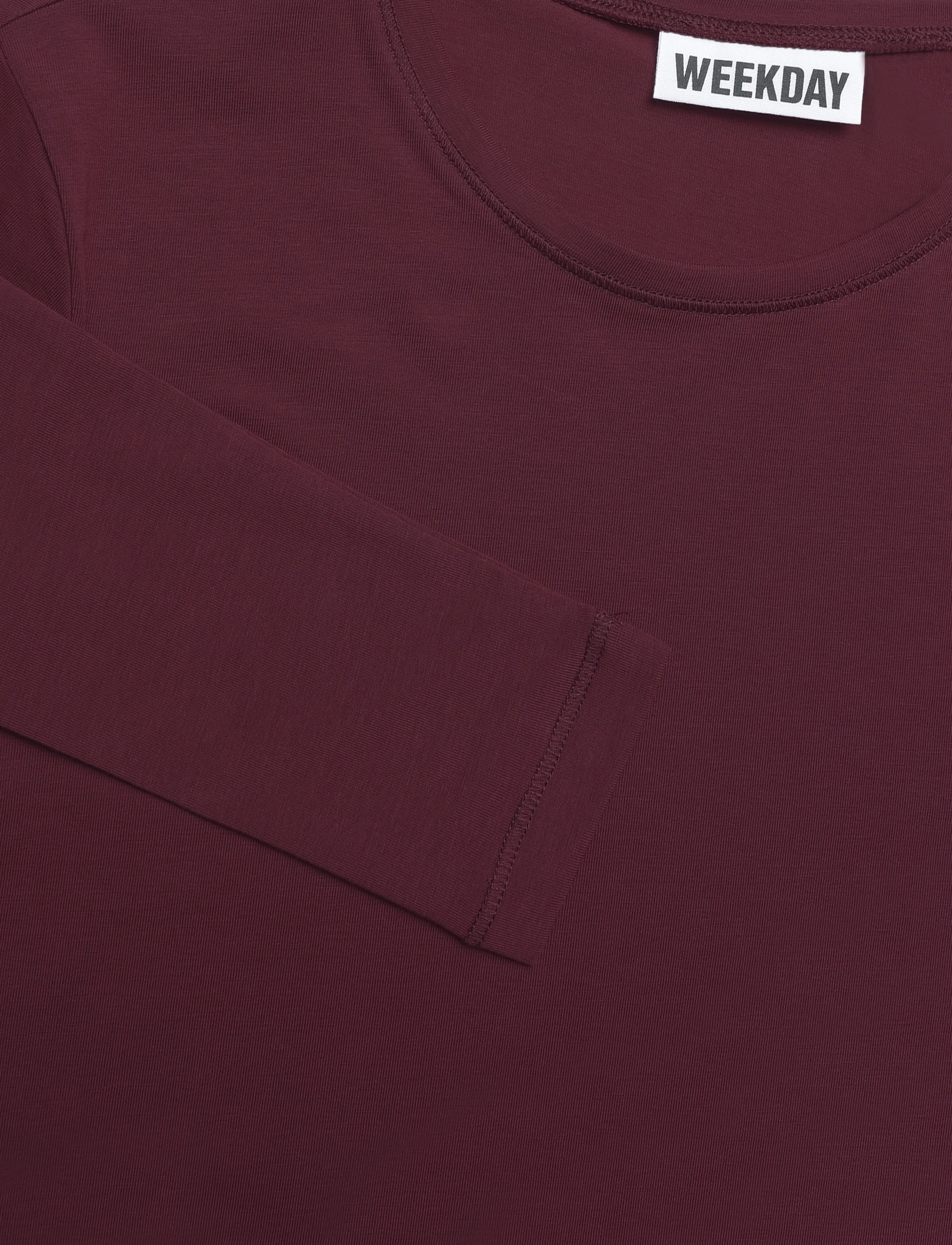 Weekday - Slim Fitted Long Sleeve - pikkade varrukatega topid - dark purple - 2