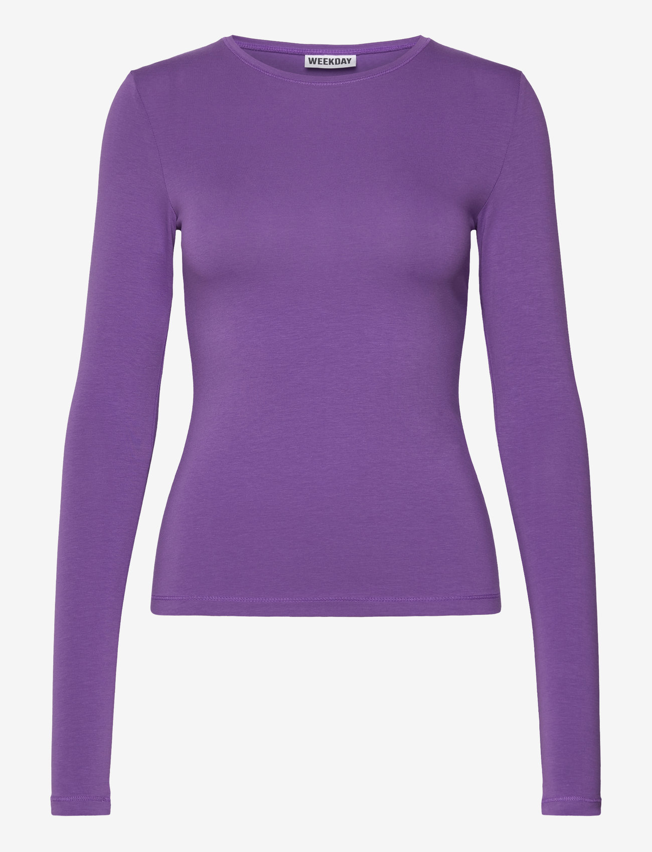 Weekday - Slim Fitted Long Sleeve - pitkähihaiset paidat - purple - 0