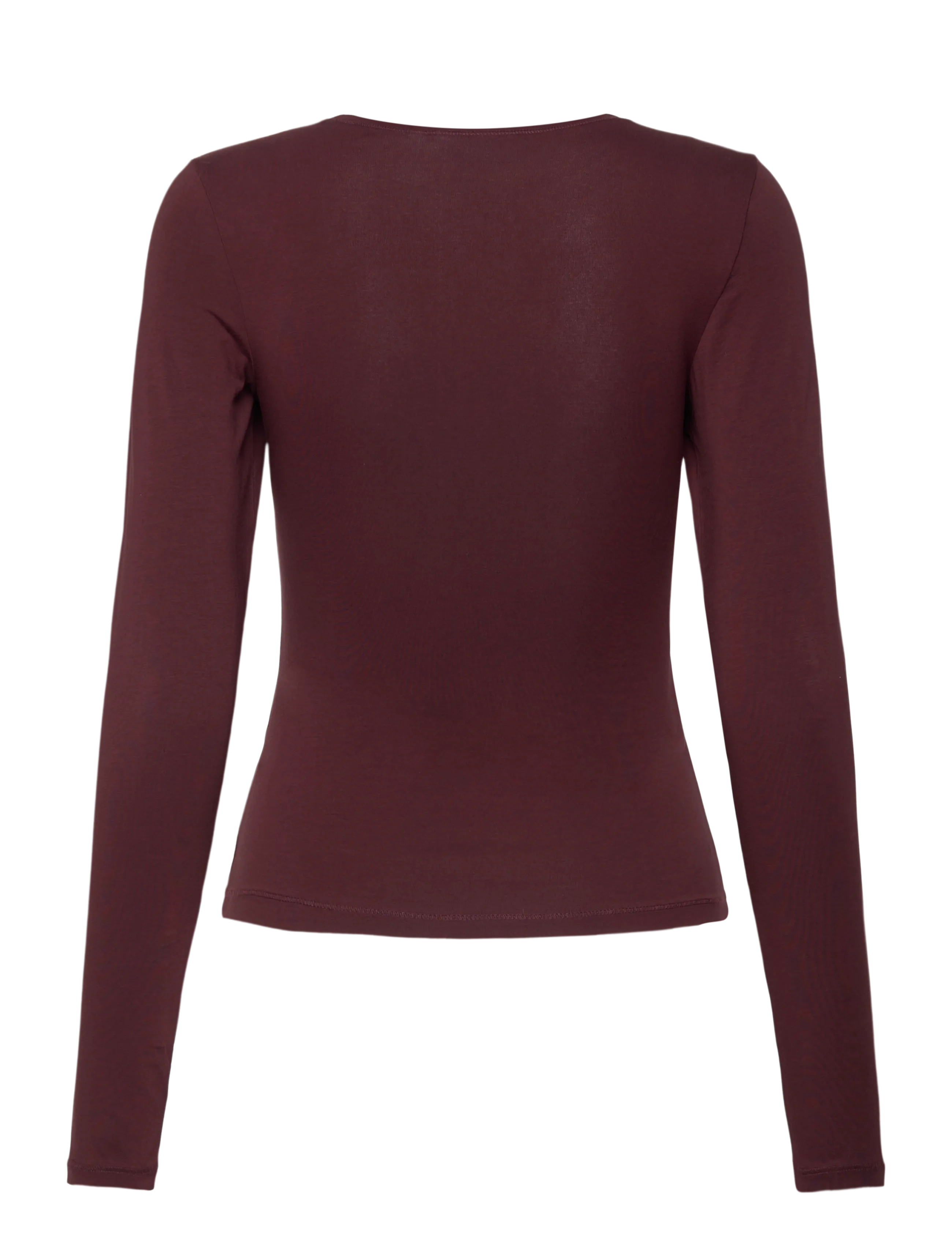 Weekday - Slim Fitted Long Sleeve - långärmade toppar - red dark - 1