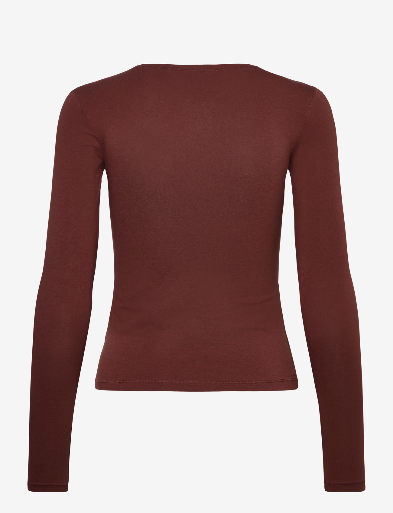 Weekday - Slim Fitted Long Sleeve - langärmlige tops - rust - 2