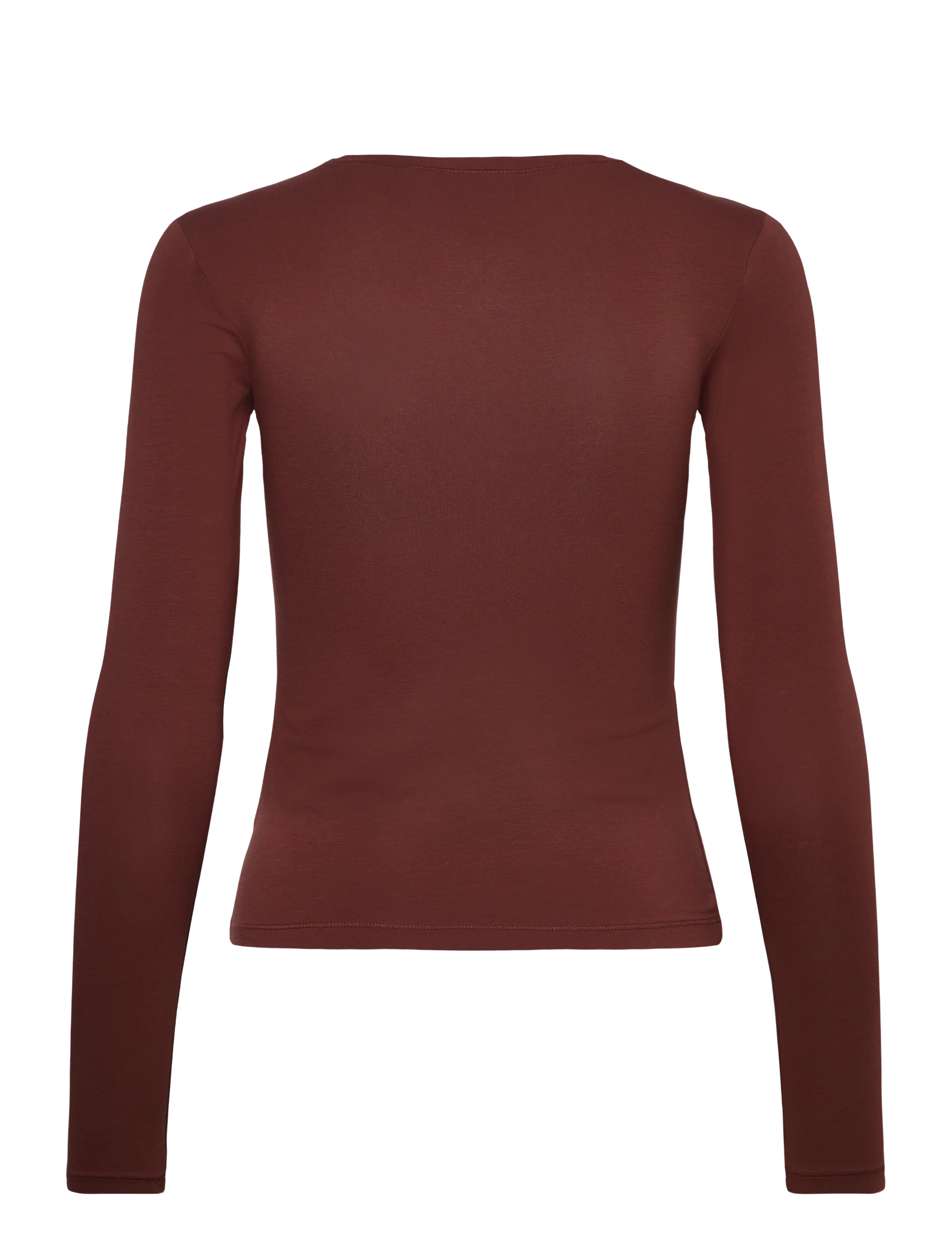 Weekday - Slim Fitted Long Sleeve - langärmlige tops - rust - 2