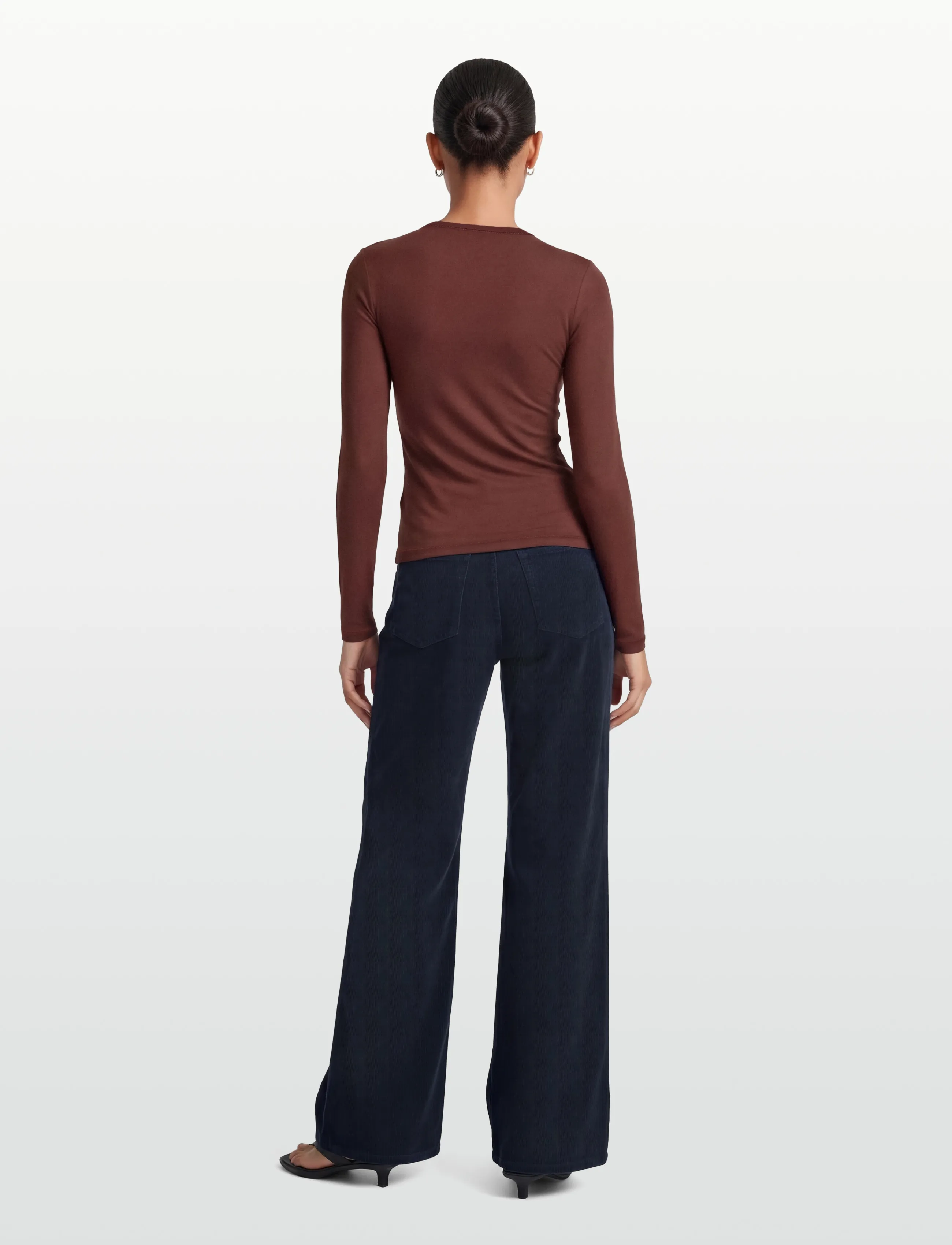 Weekday - Slim Fitted Long Sleeve - langärmlige tops - rust - 4