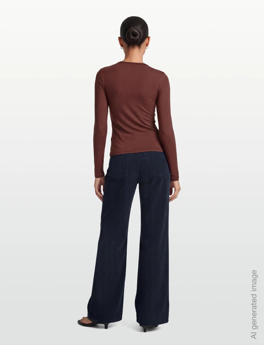 Weekday - Slim Fitted Long Sleeve - langærmede toppe - rust - 4