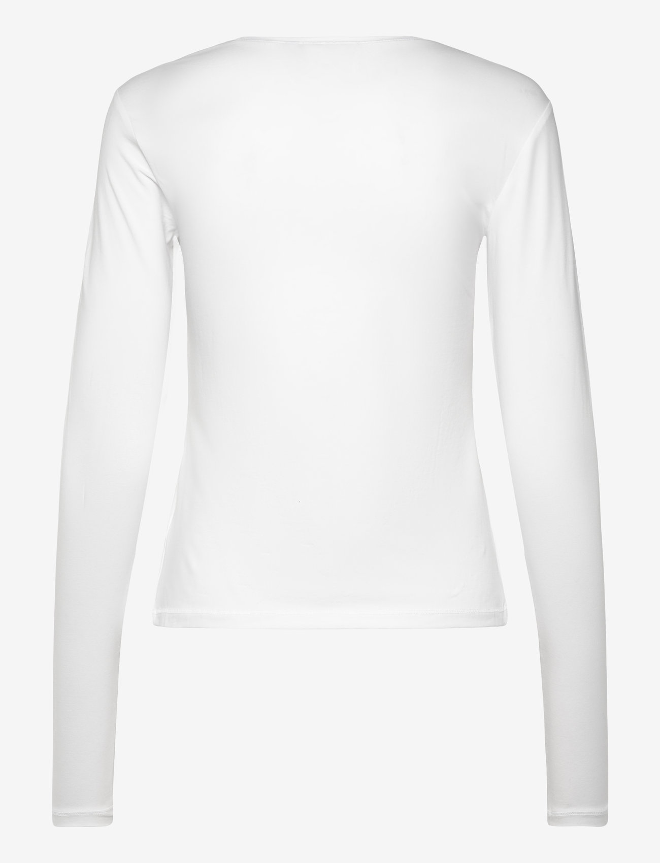 Weekday - Slim Fitted Long Sleeve - långärmade toppar - white - 1