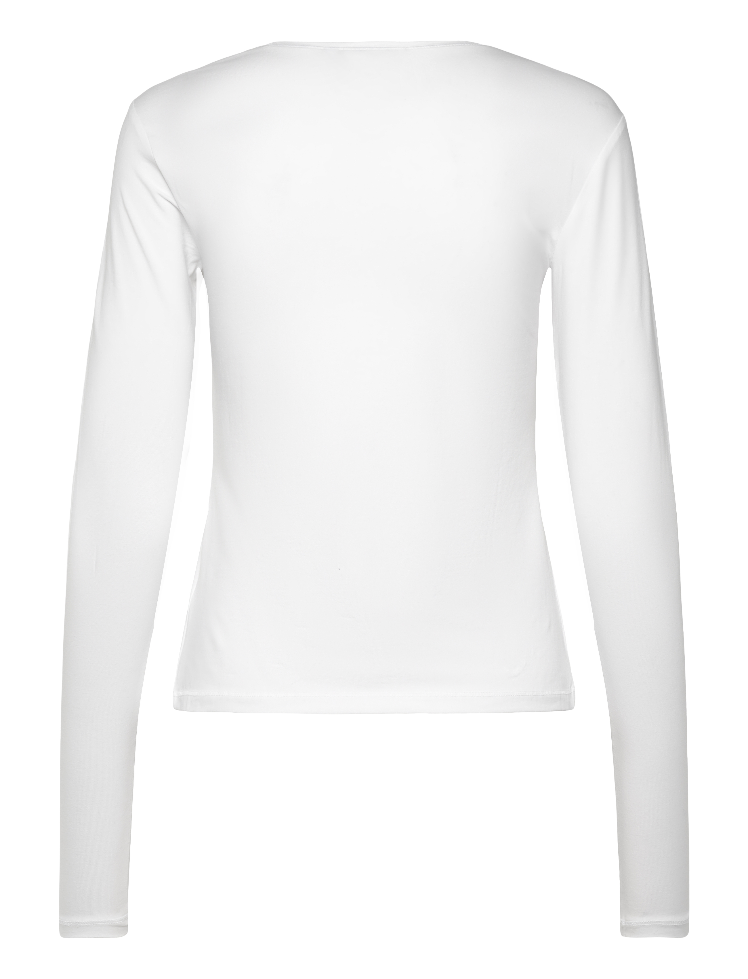 Weekday - Slim Fitted Long Sleeve - långärmade toppar - white - 1