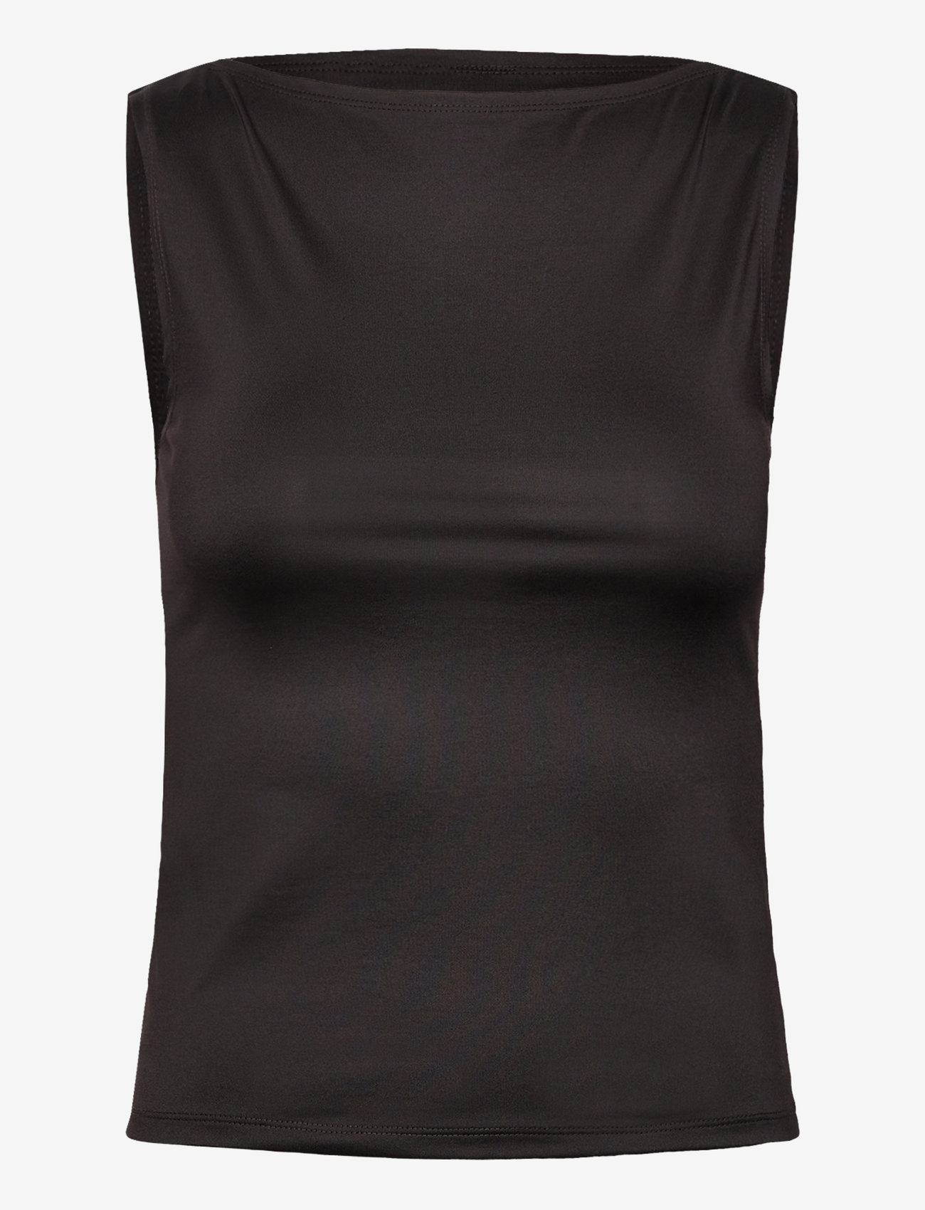 Weekday - Annie Boatneck Sleeveless top - linnen - black - 0
