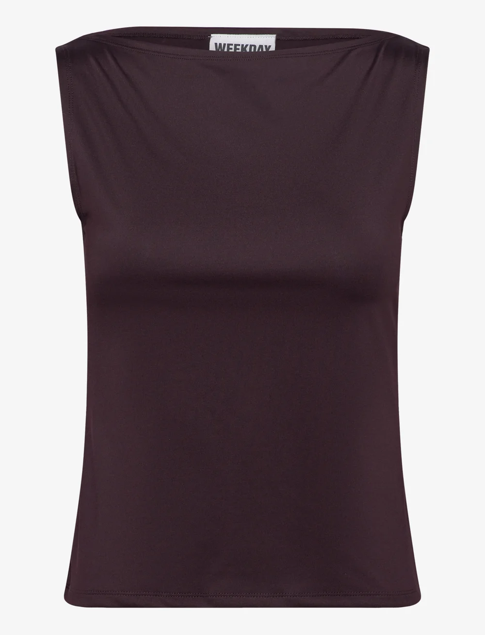 Weekday - Annie Boatneck Sleeveless top - Ärmellose tops - dark purple - 0