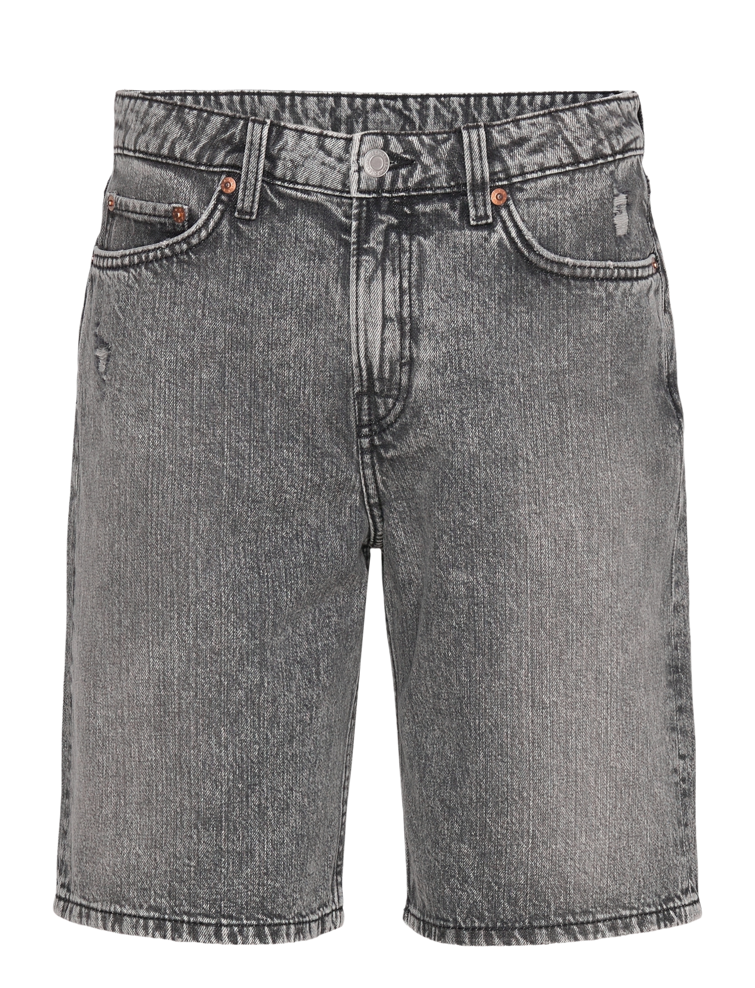 Weekday Monterey Low Rise Denim Shorts, 30, Grey, Shorts > Denim Shorts, Dame