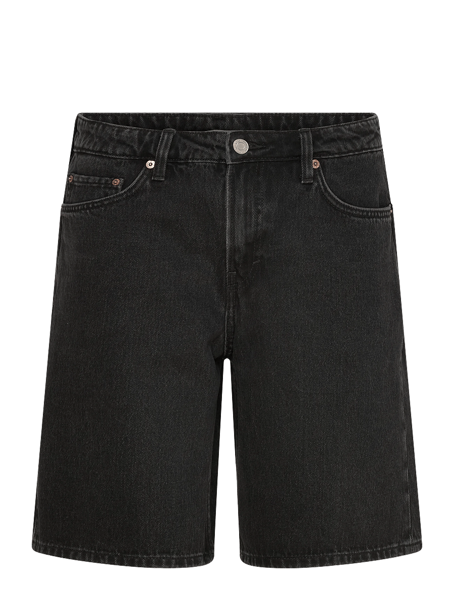 Weekday - Monterey Low Rise Denim Shorts - farkkushortsit - tuned black - 1