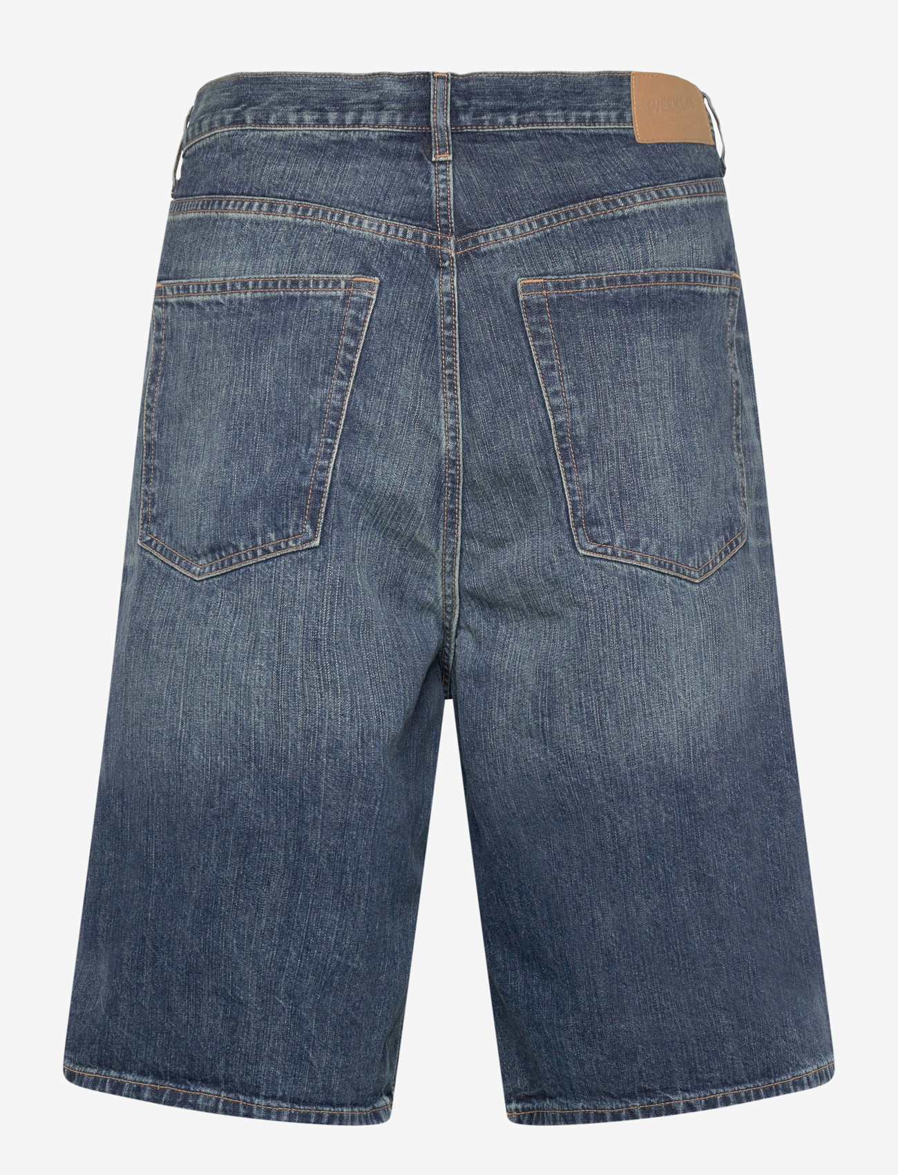 Weekday - Astro Mid Rise Loose Baggy Denim Shorts - jorts - blue hymn - 2