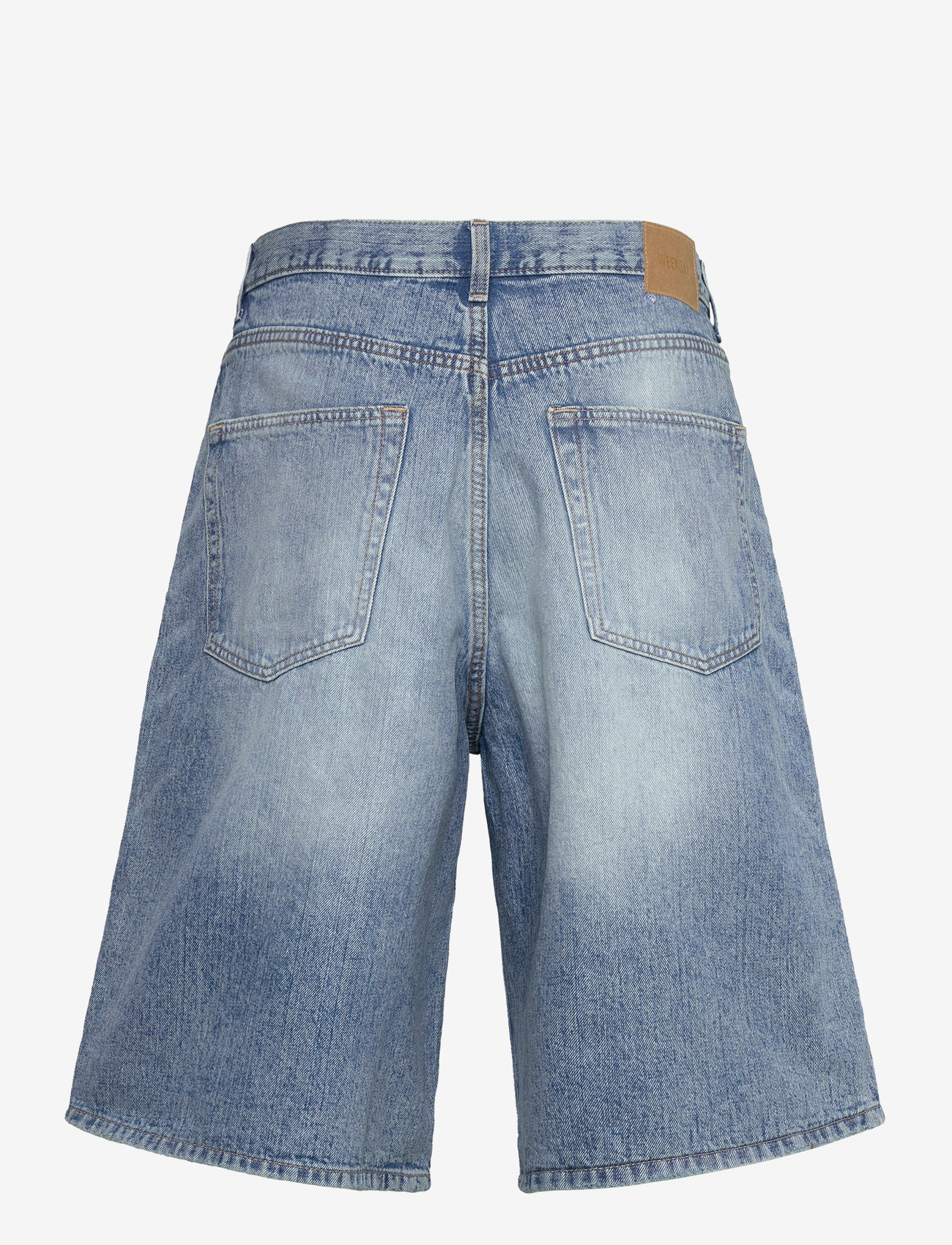 Weekday - Astro Mid Rise Loose Baggy Denim Shorts - jorts - blue stream - 1
