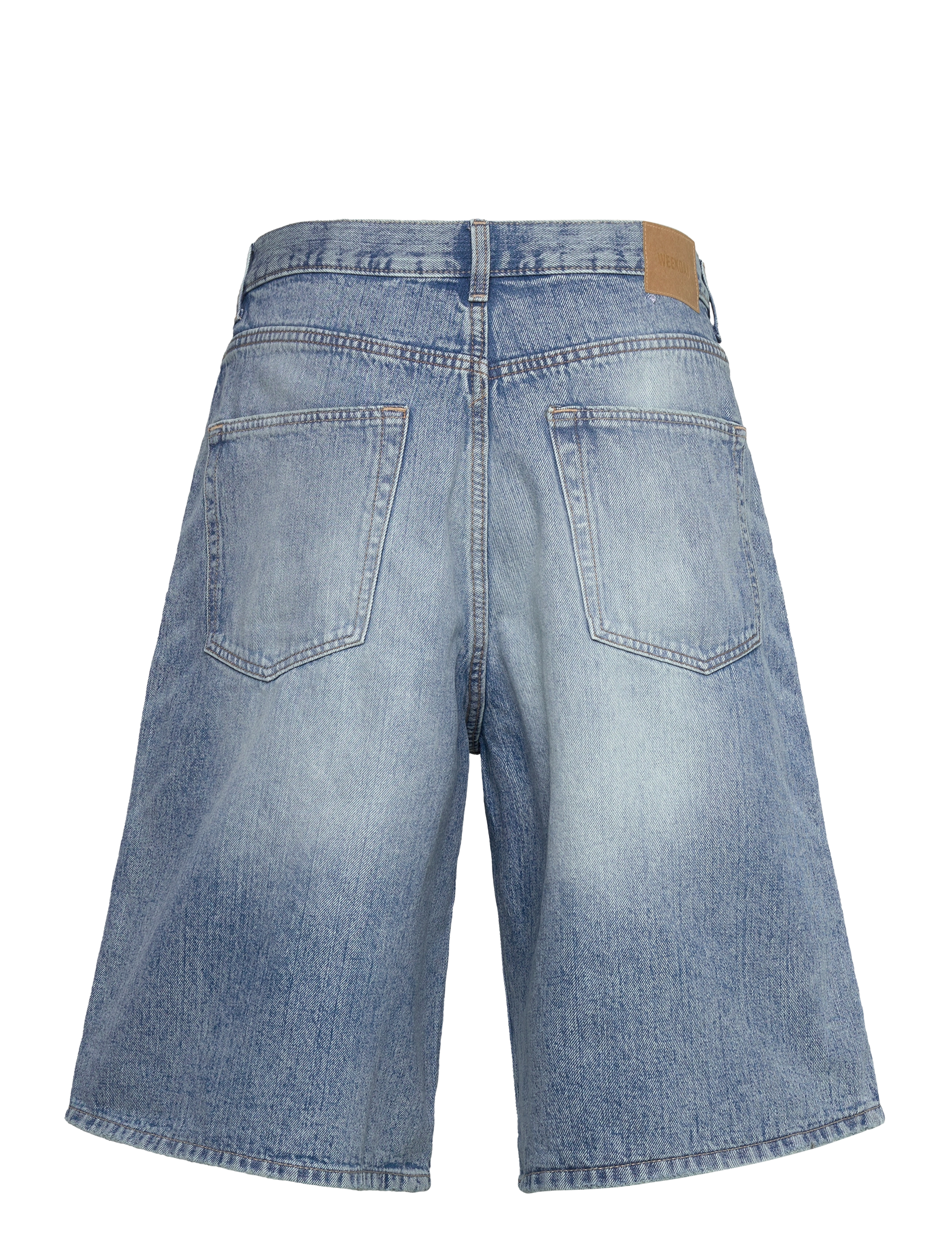 Weekday - Astro Mid Rise Loose Baggy Denim Shorts - jeansshorts - blue stream - 1