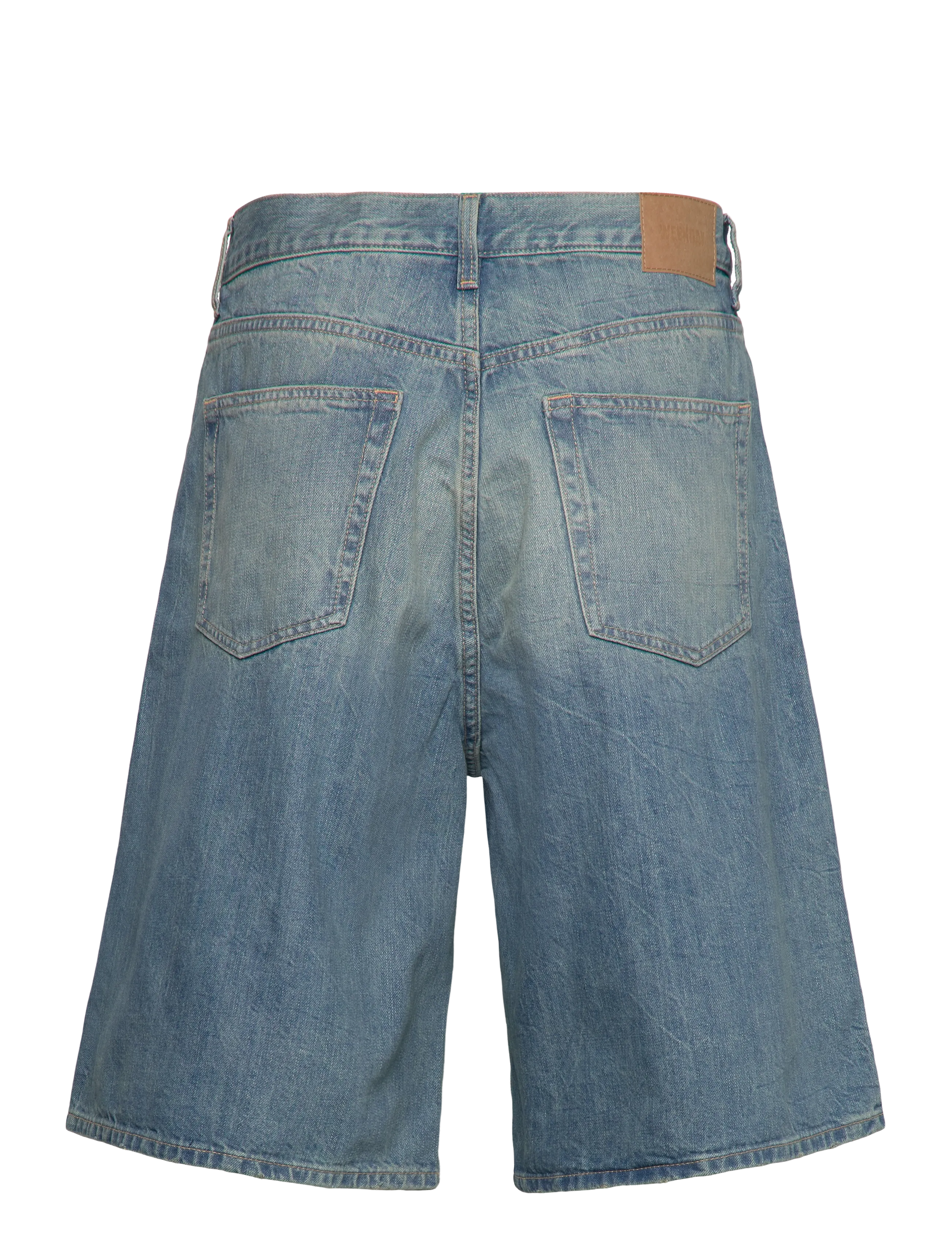 Weekday - Astro Mid Rise Loose Baggy Denim Shorts - jeansshorts - cyan dust - 1