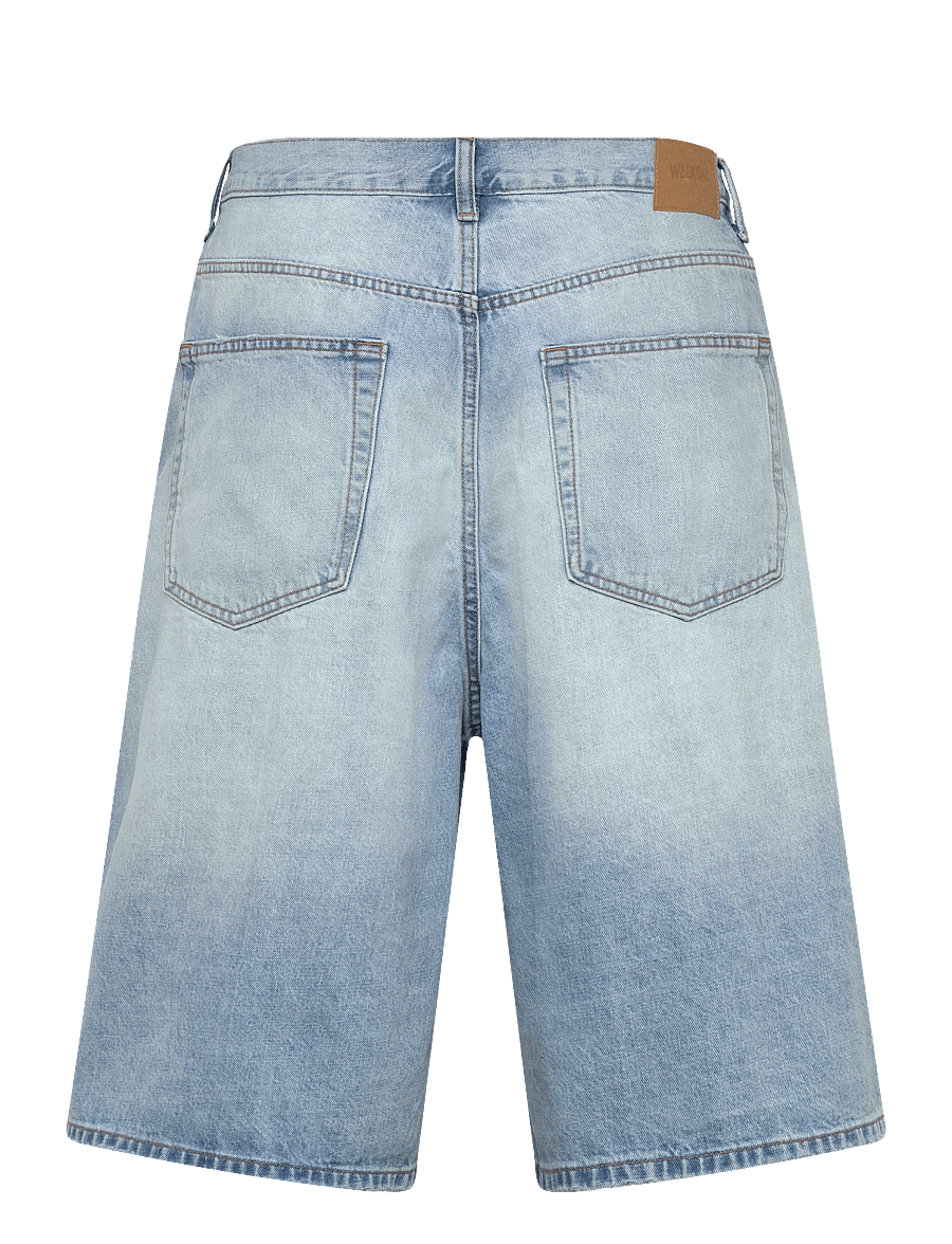 Weekday - Astro Mid Rise Loose Baggy Denim Shorts - lühikesed teksapüksid - kimberley blue - 1