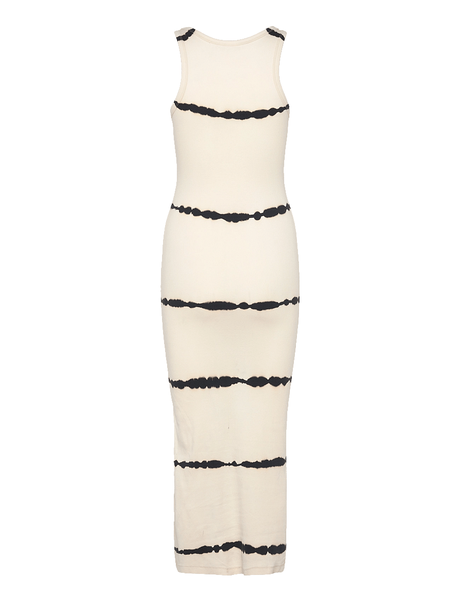 Weekday - Close Fitted Rib Dress Tie Dye - konfirmation - white - 1
