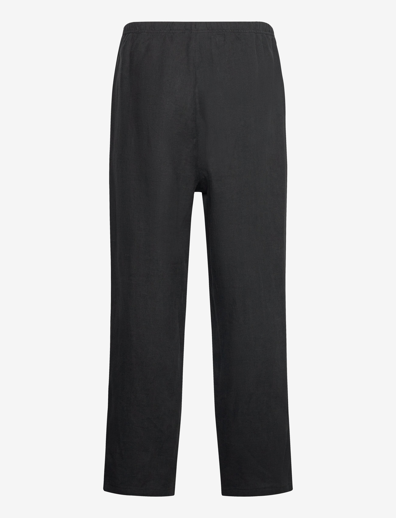 Weekday - Relaxed Linen Joggers - linnebyxor - black - 1
