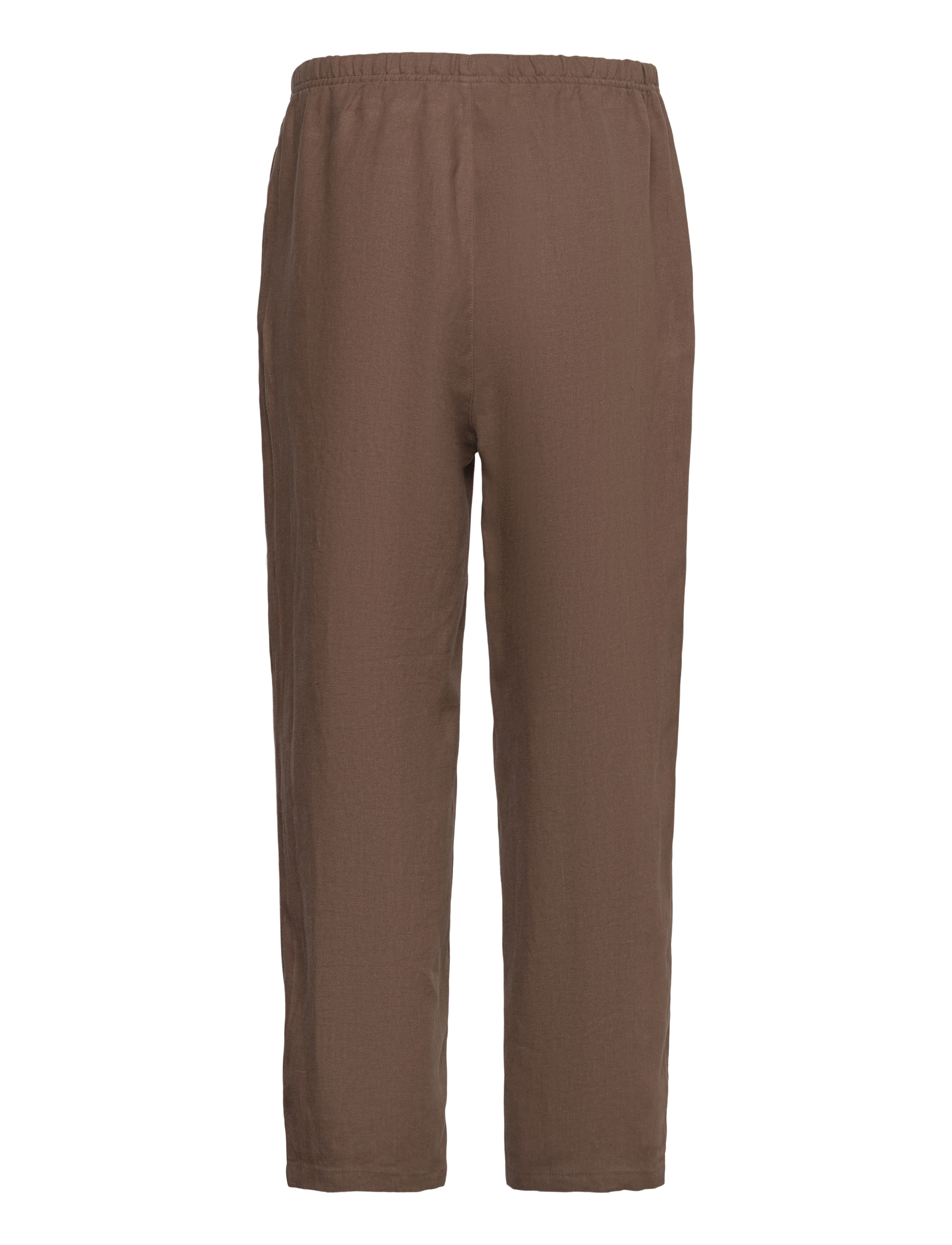 Weekday - Relaxed Linen Joggers - linen trousers - dark brown - 1