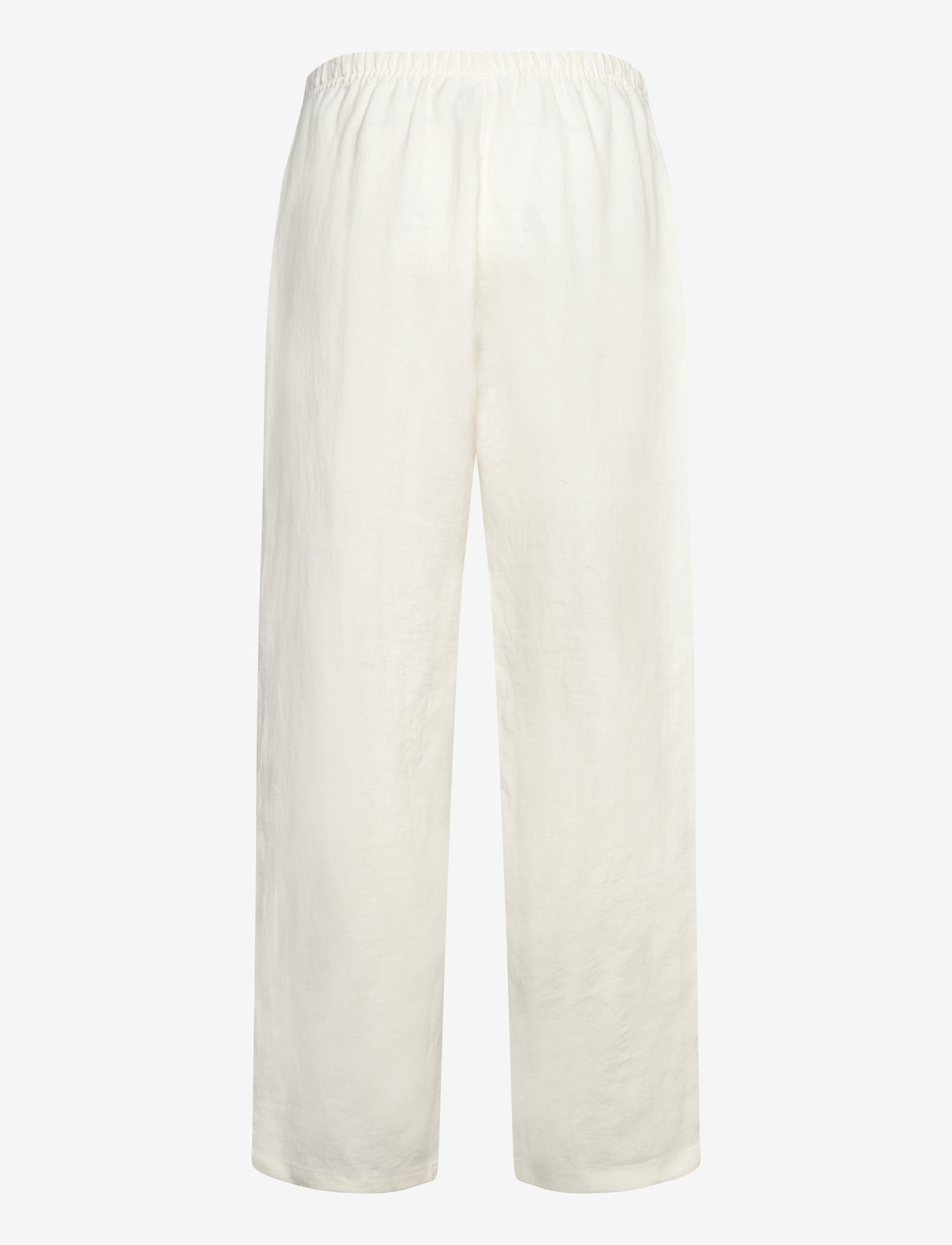 Weekday - Relaxed Linen Joggers - linnebyxor - white - 1