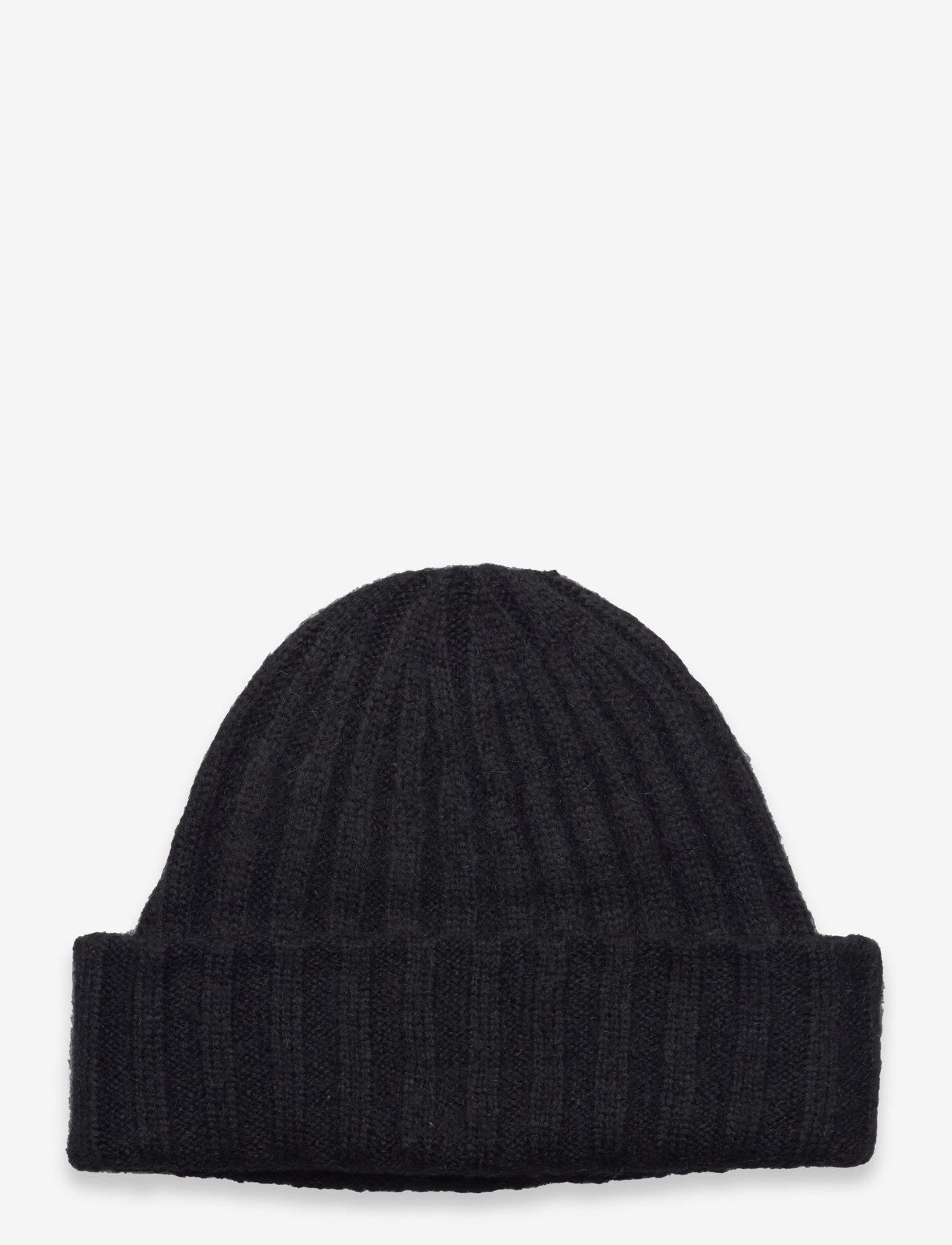 Weekday - Soft Ribbed Beanie - mössor - black - 0