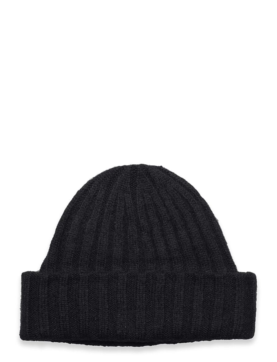 Weekday - Soft Ribbed Beanie - kootud mütsid - black - 0